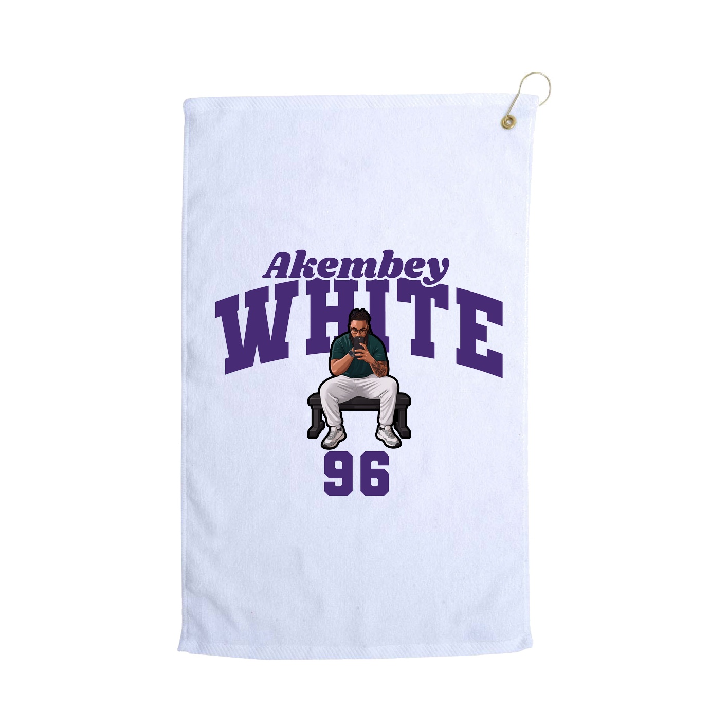 Golf Towel — Signature Arch in White
