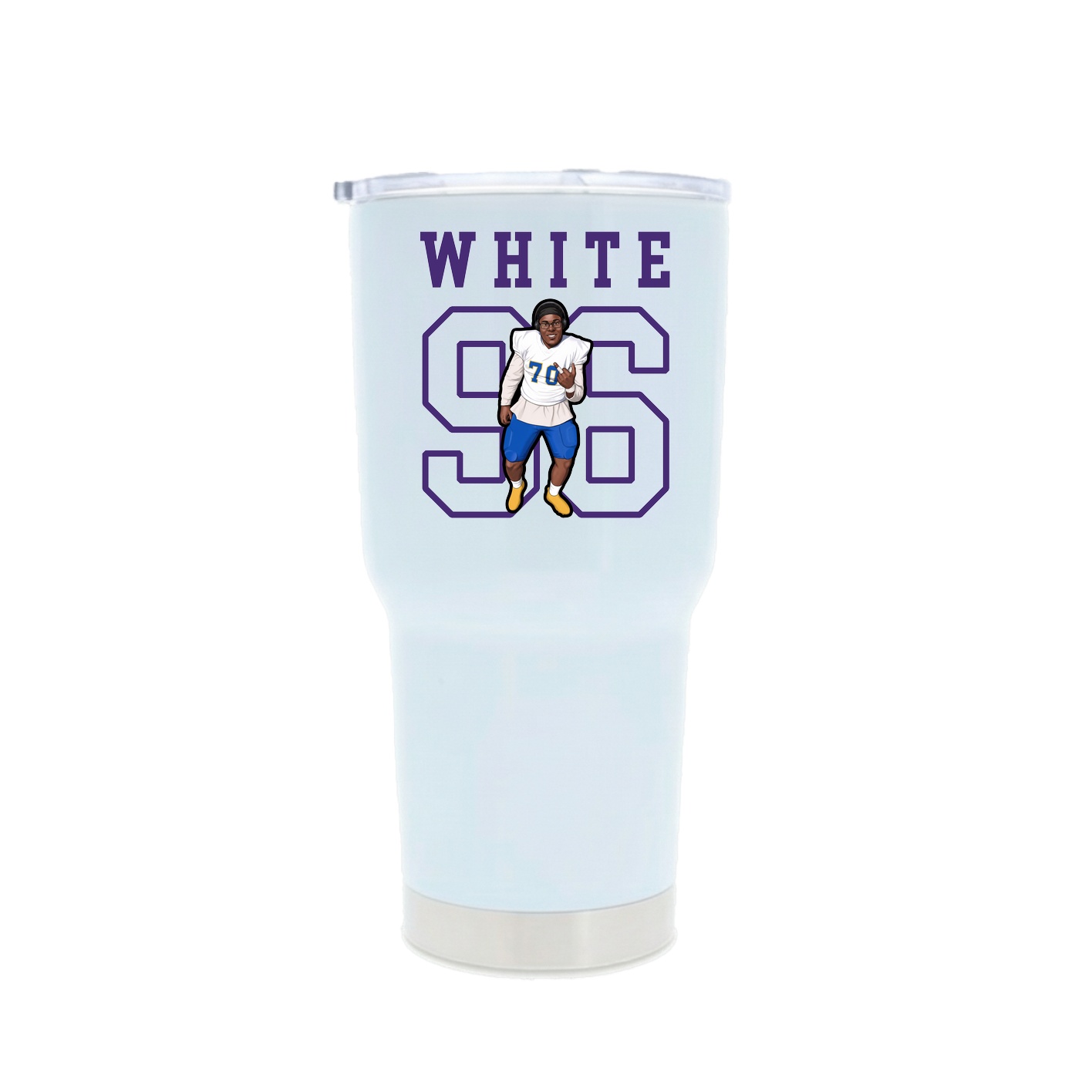 30oz Stainless Steel Tumbler — Shirsey in White