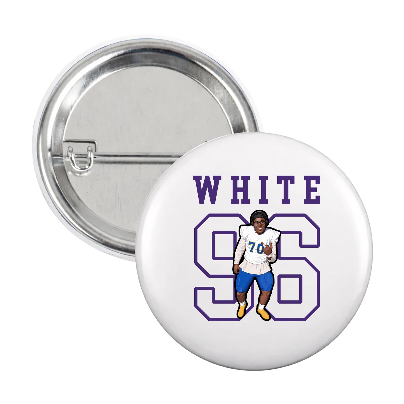 Game Day Button — Shirsey in White