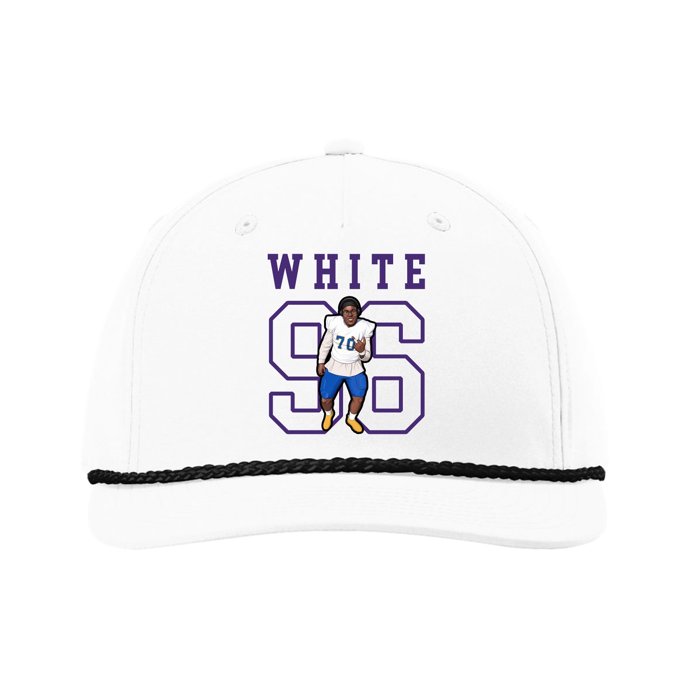 Five-Panel Classic Rope Cap — Shirsey in White