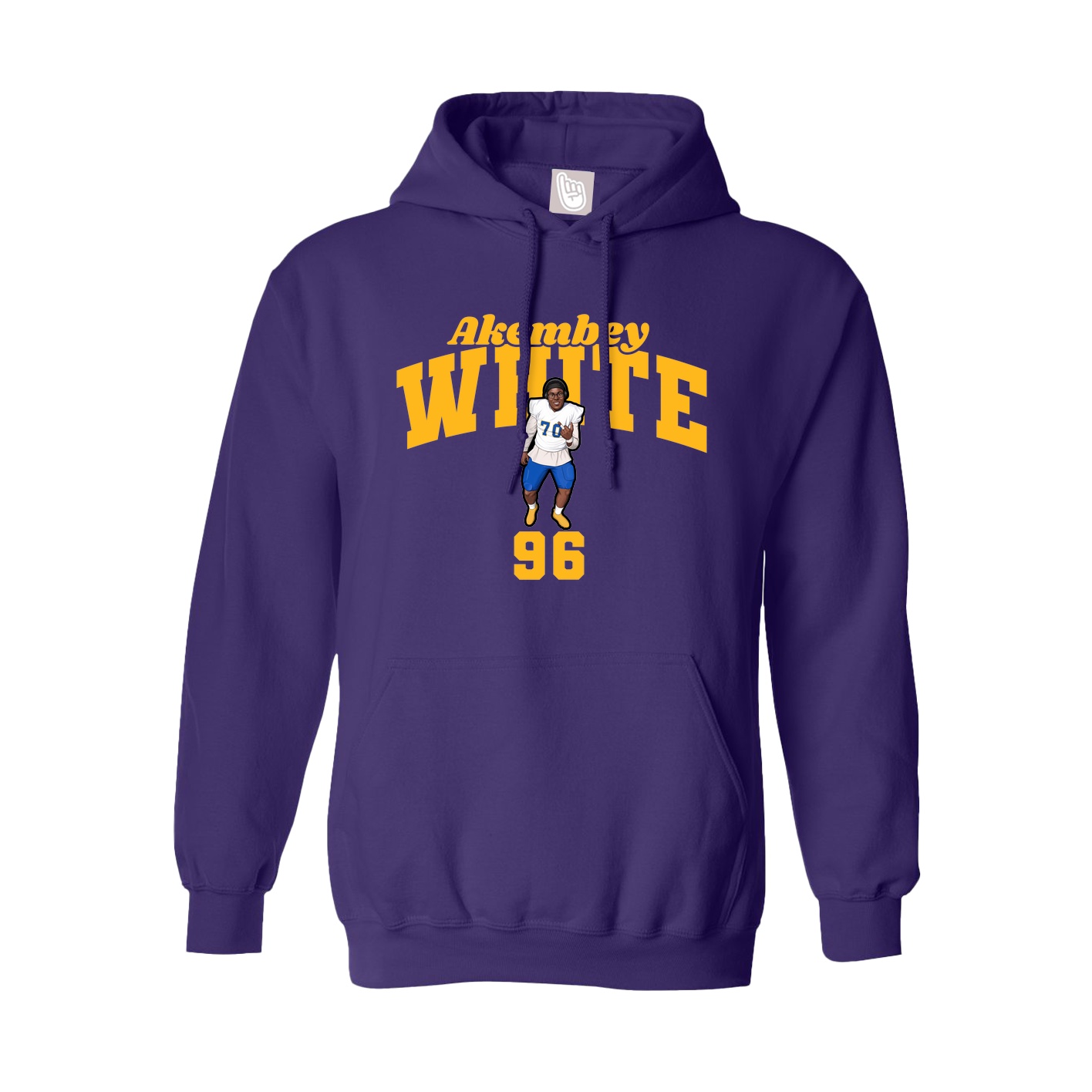 Youth Hoodie — Signature Arch in Purple