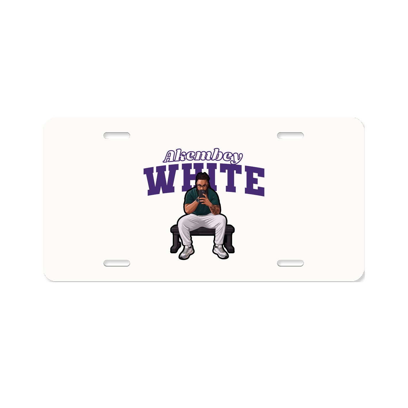 License Plate — Name Arch in Classic