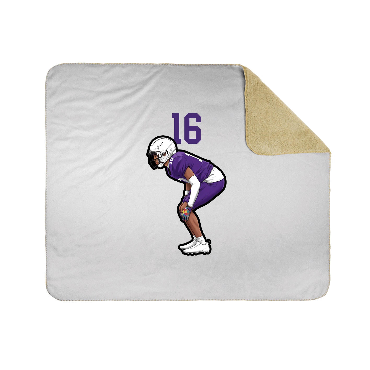 Throw Blanket — Number Top in White