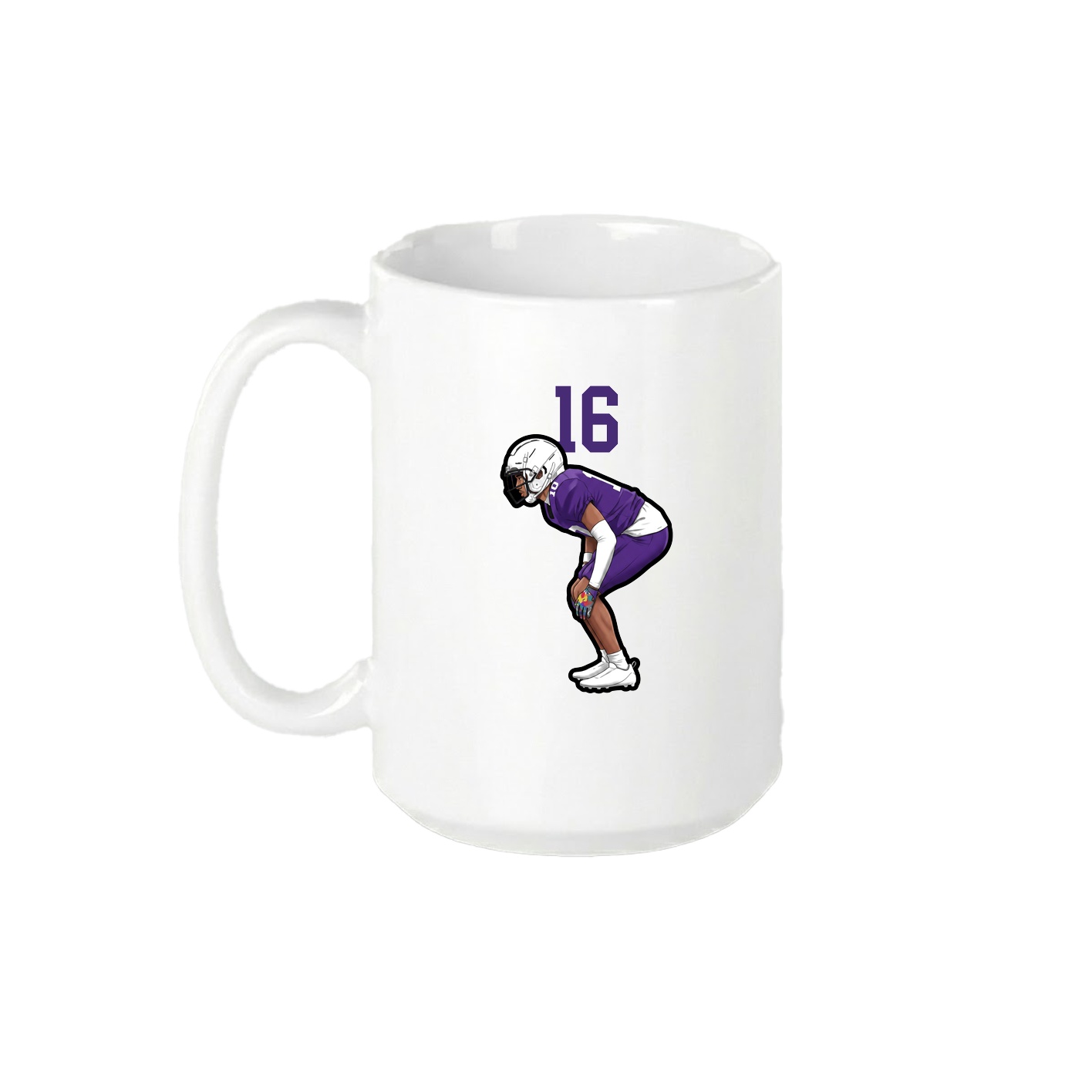 15oz Coffee Mug — Number Top in White