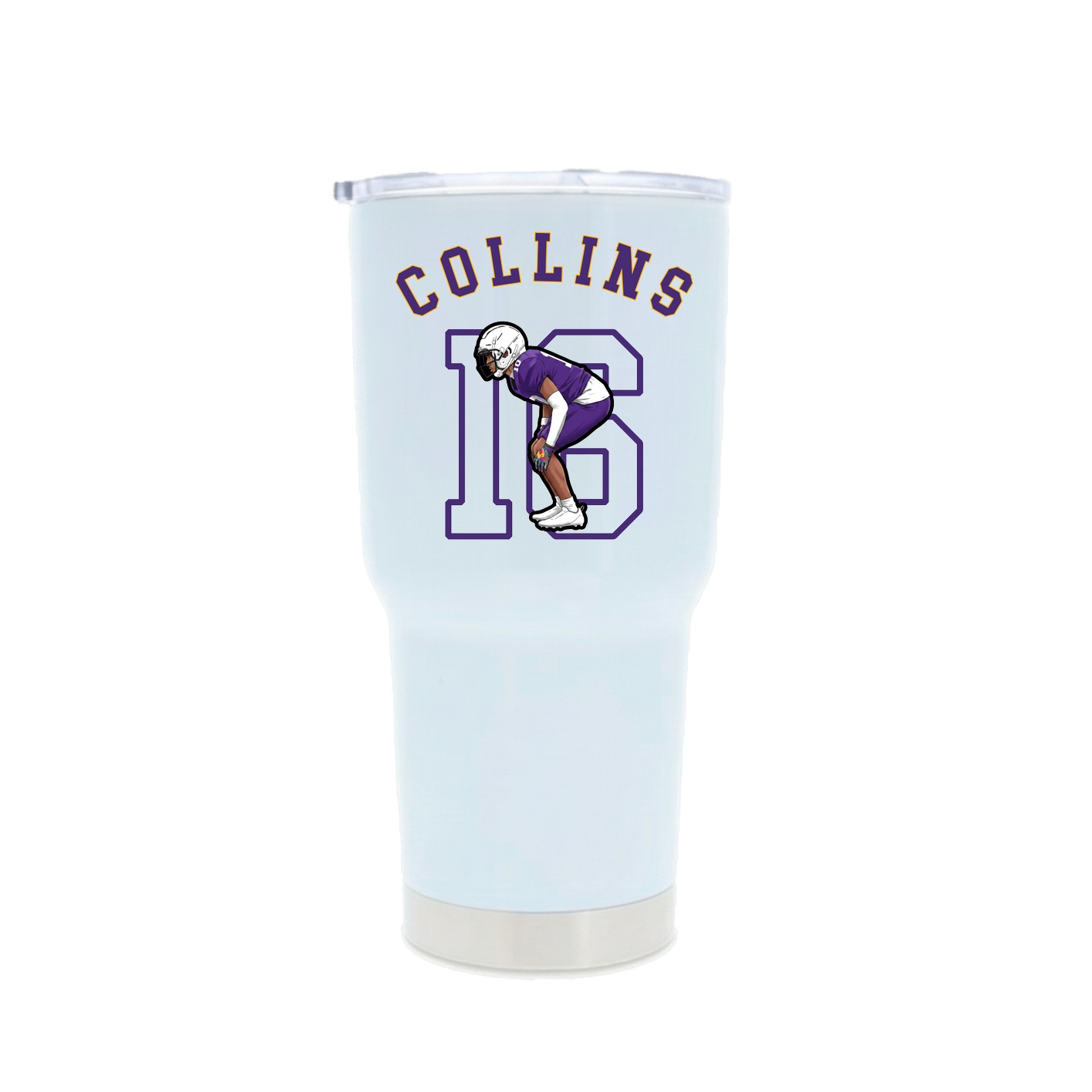30oz Stainless Steel Tumbler — Shirsey Arch in White