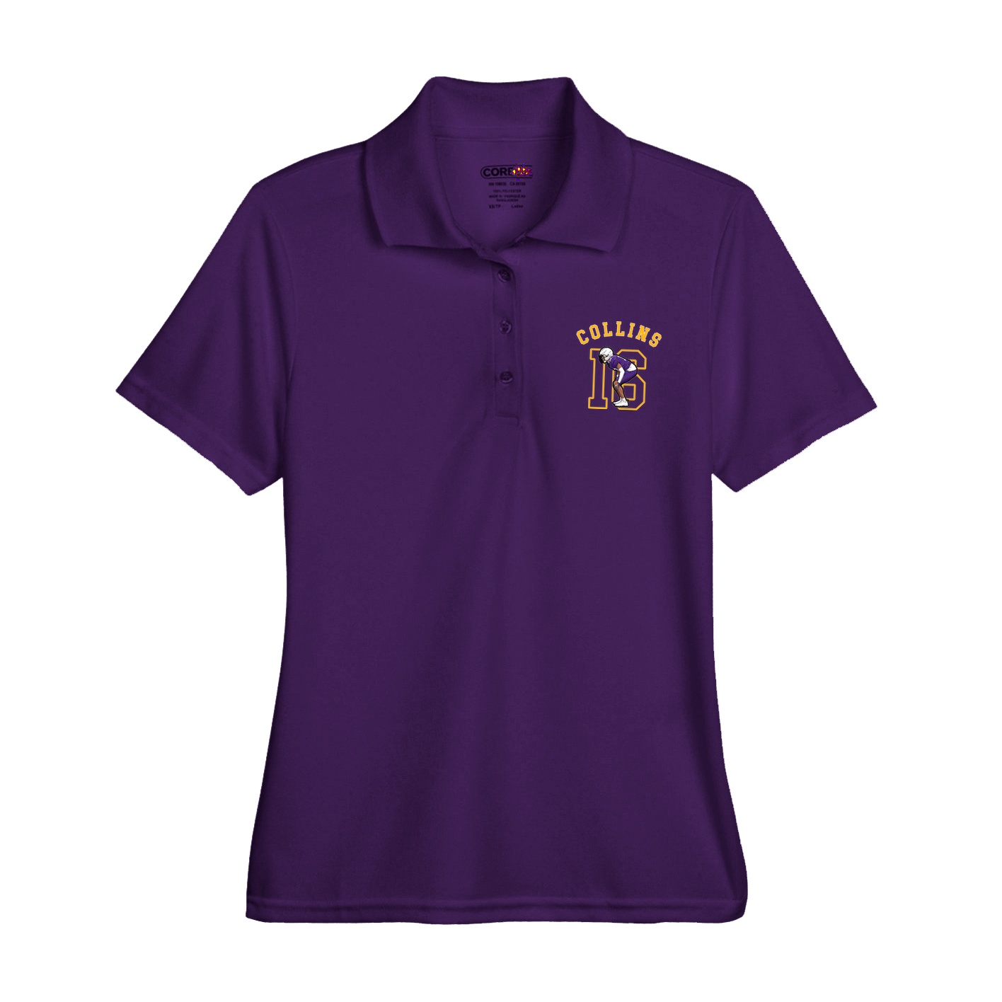 Womens Performance Polo — Shirsey Arch in Purple