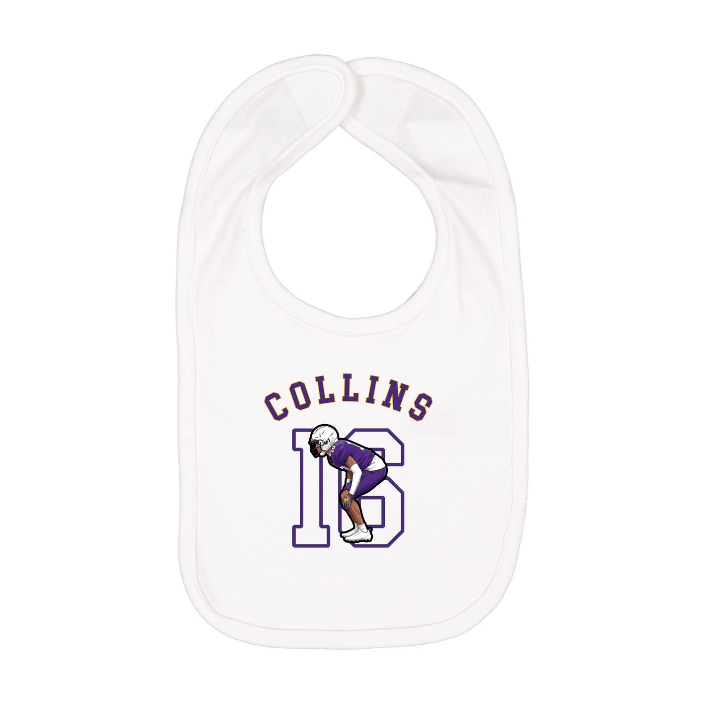 Infant Bib — Shirsey Arch in White
