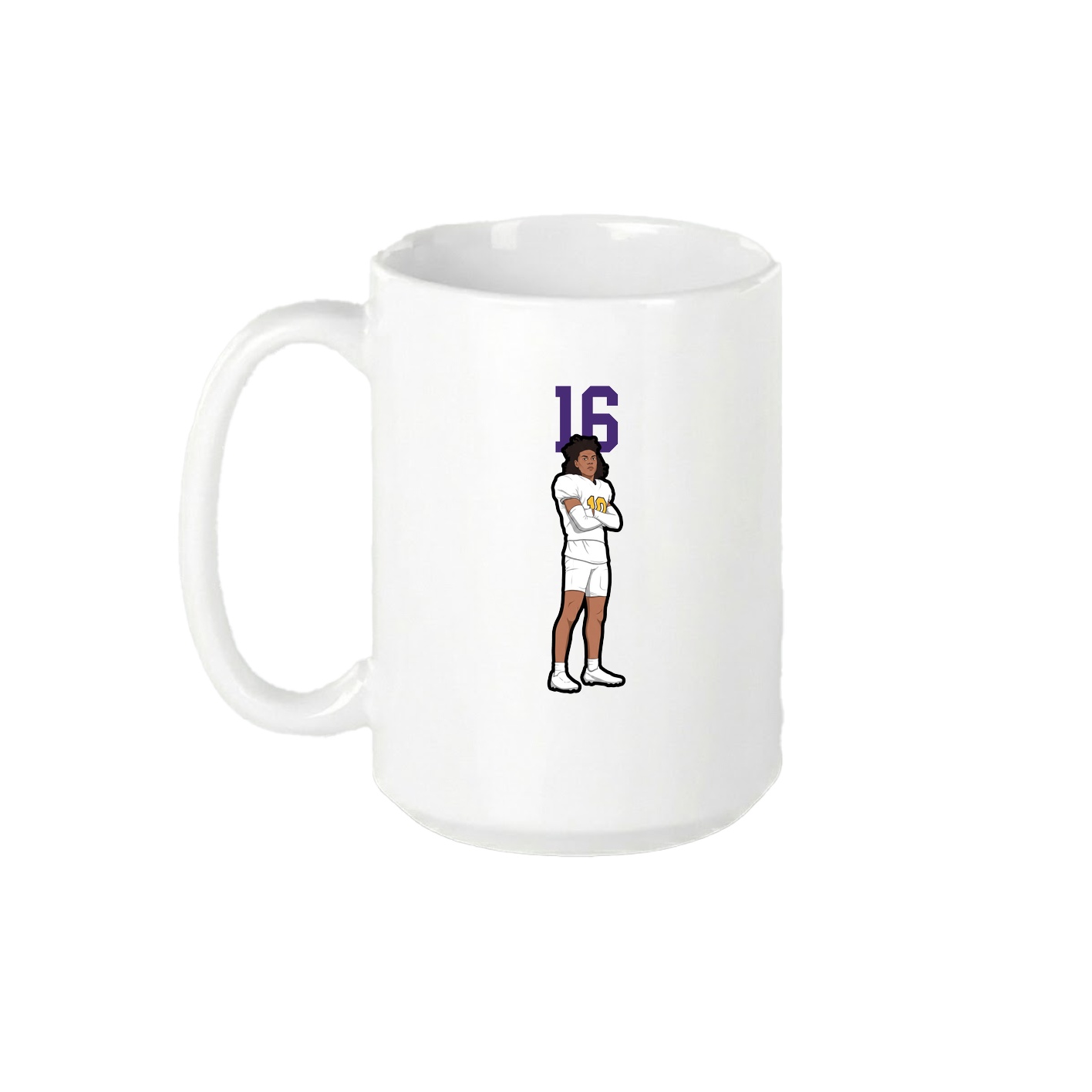 15oz Coffee Mug — Number Top in White
