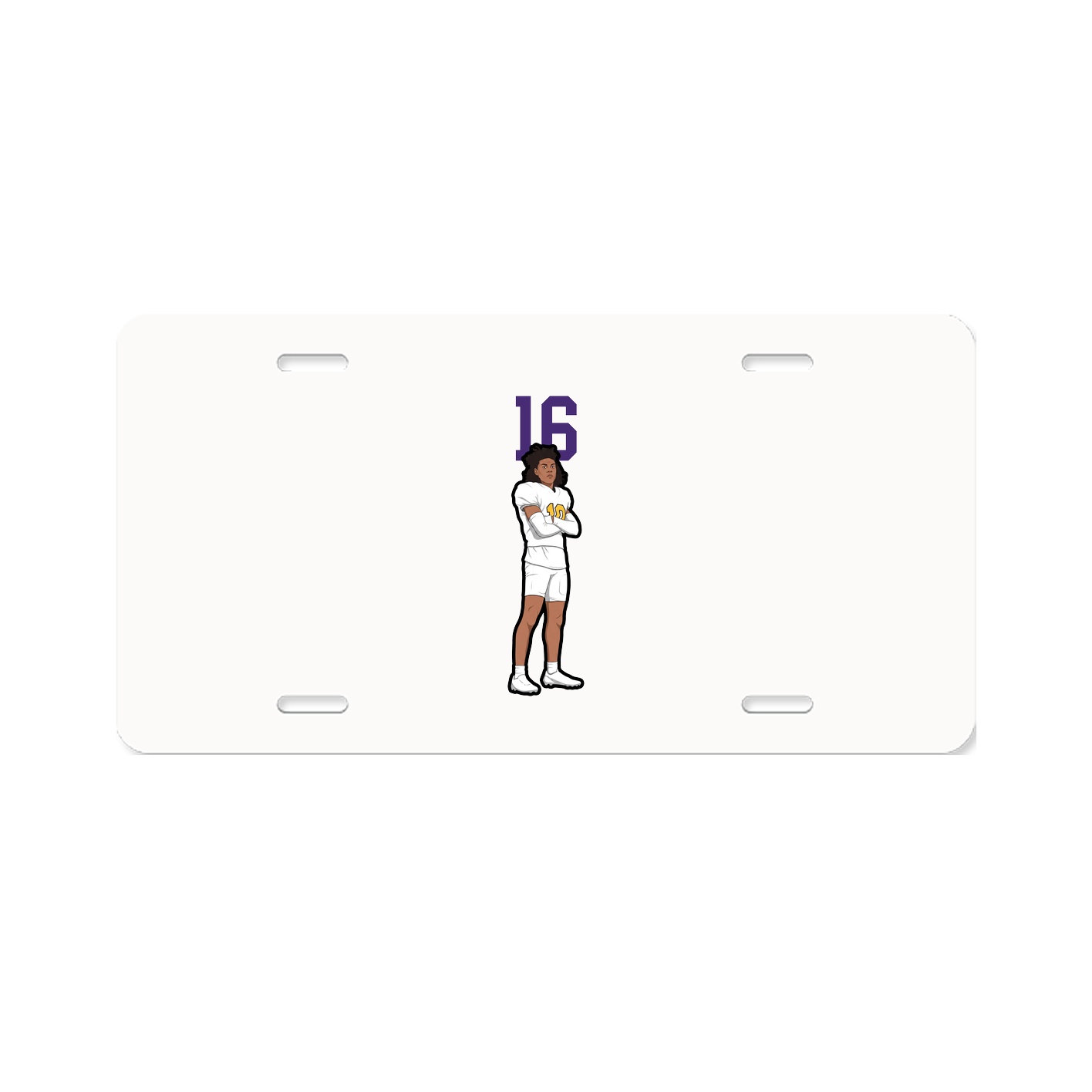 License Plate — Number Top in Classic