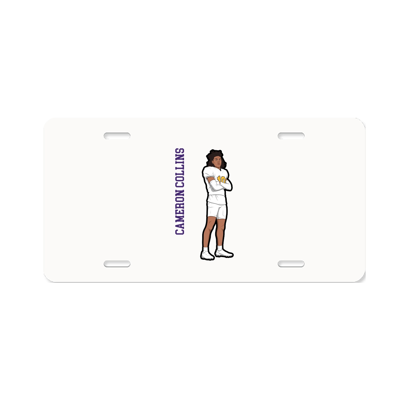 License Plate — Name Vertical in Classic