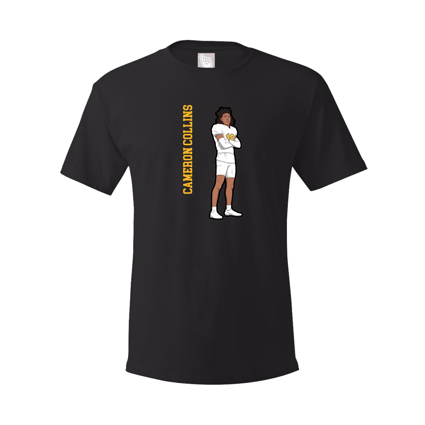 Youth Tee — Name Vertical in Black