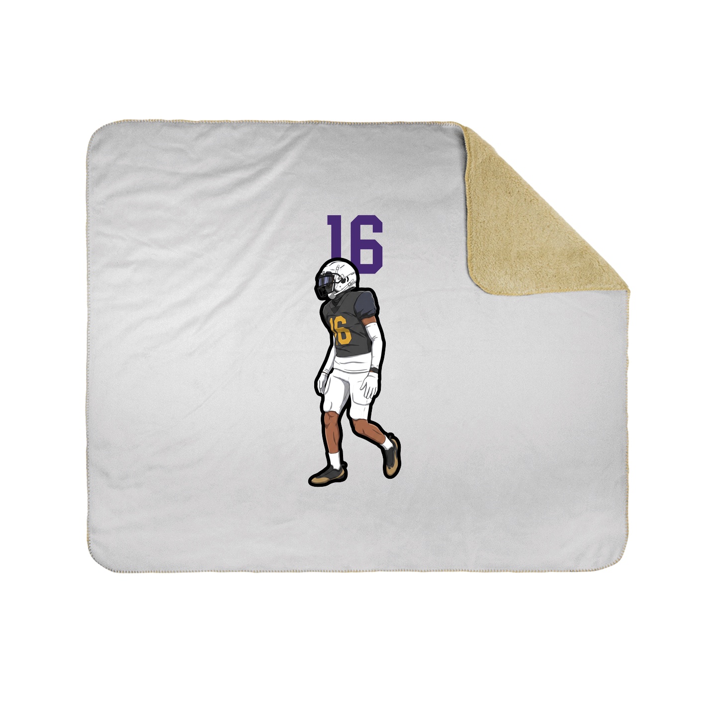 Throw Blanket — Number Top in White