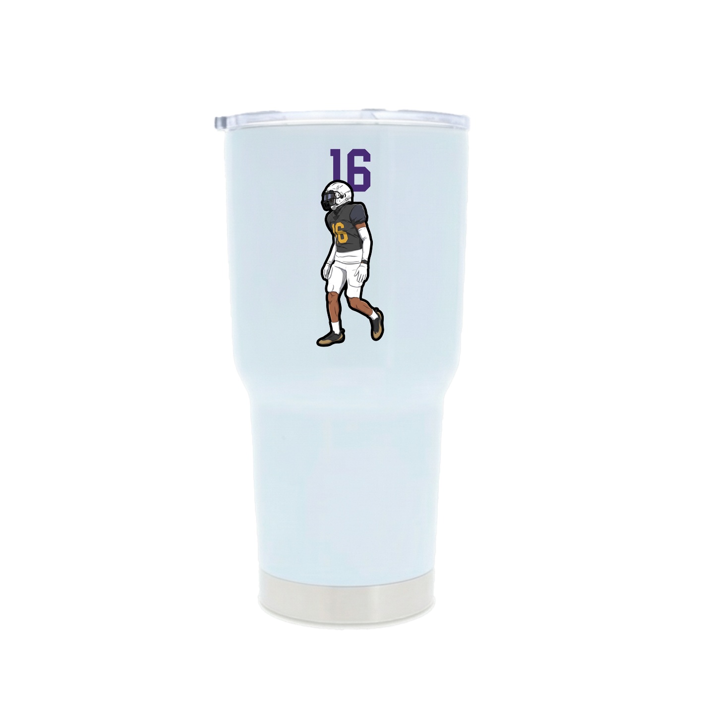 30oz Stainless Steel Tumbler — Number Top in White