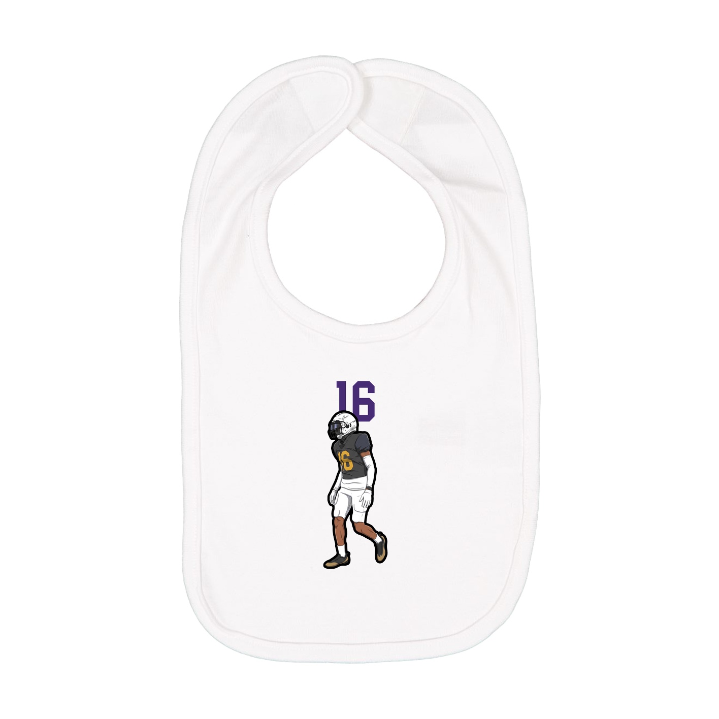 Infant Bib — Number Top in White