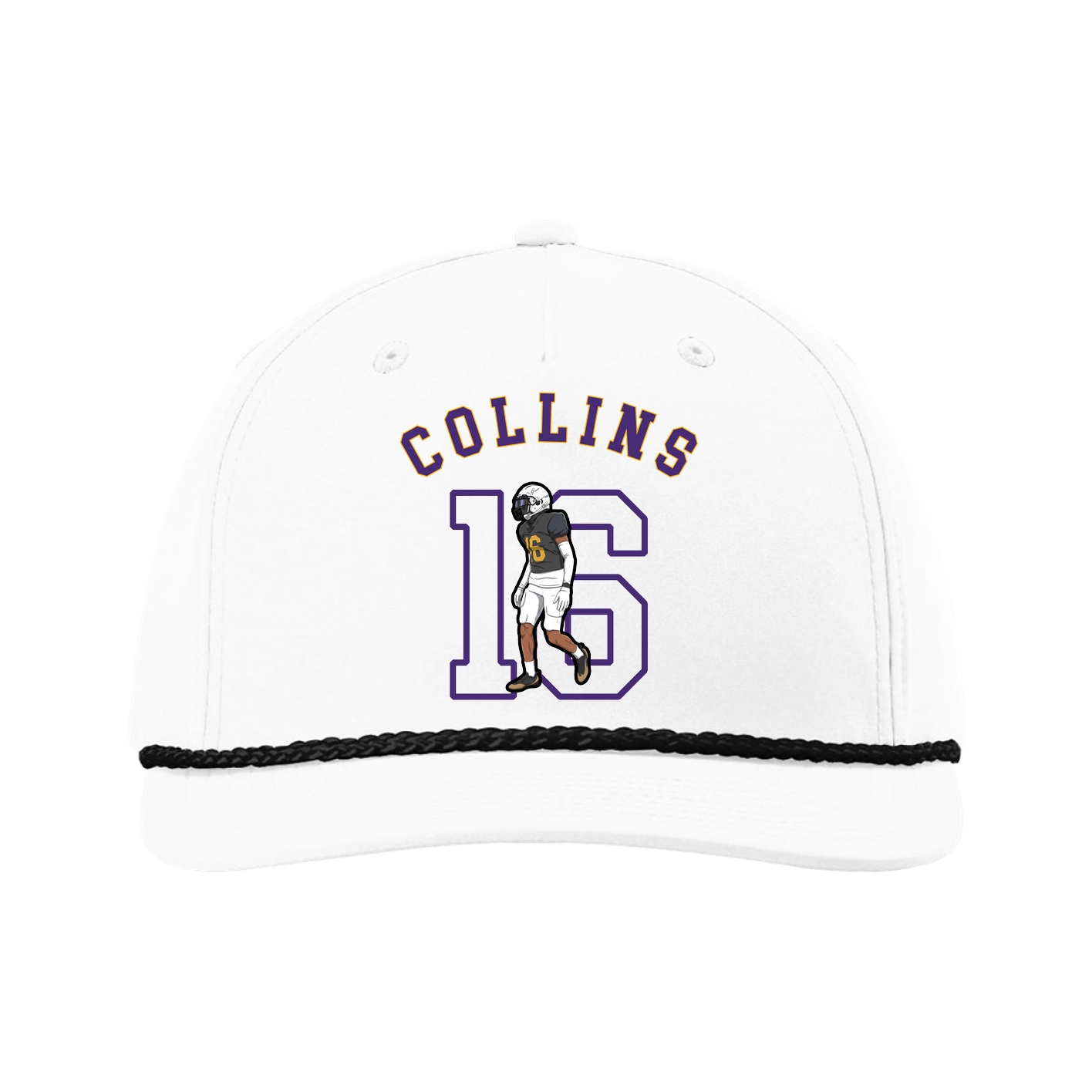 Five-Panel Classic Rope Cap — Shirsey Arch in White