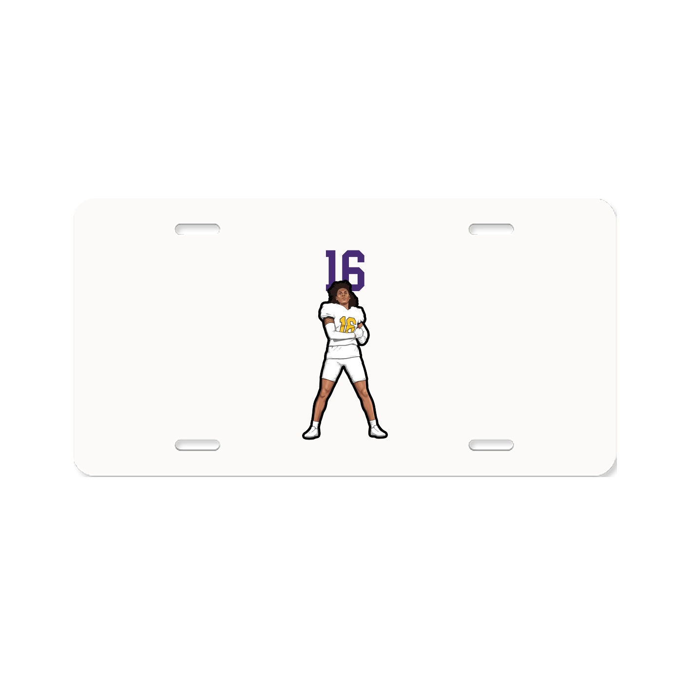 License Plate — Number Top in Classic
