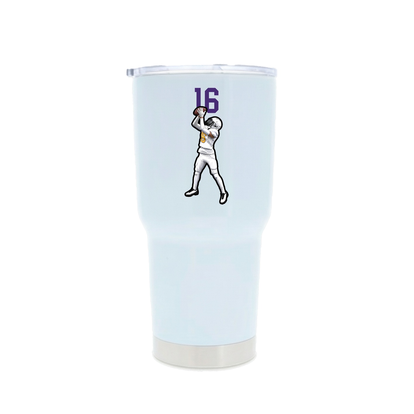 30oz Stainless Steel Tumbler — Number Top in White
