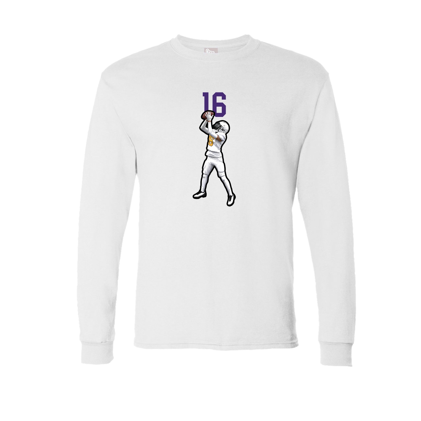 Long Sleeve Tee — Number Top in White