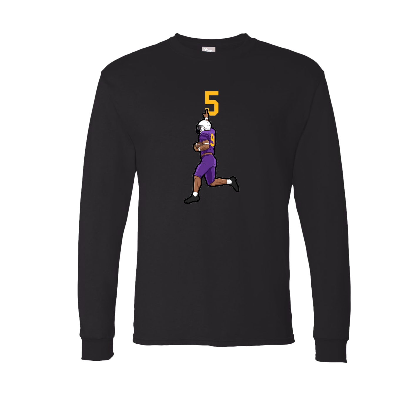 Long Sleeve Tee — Number Top in Black