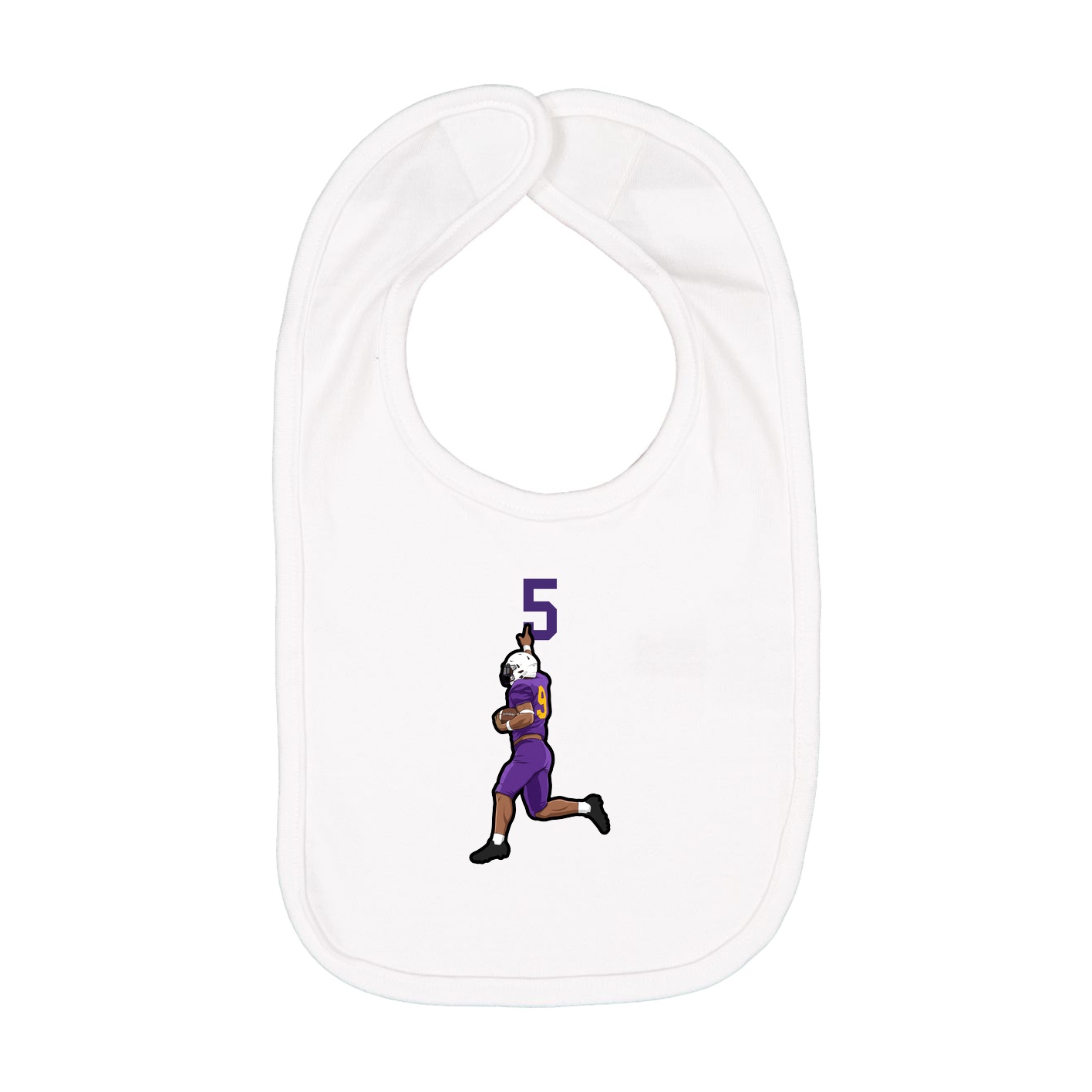 Infant Bib — Number Top in White