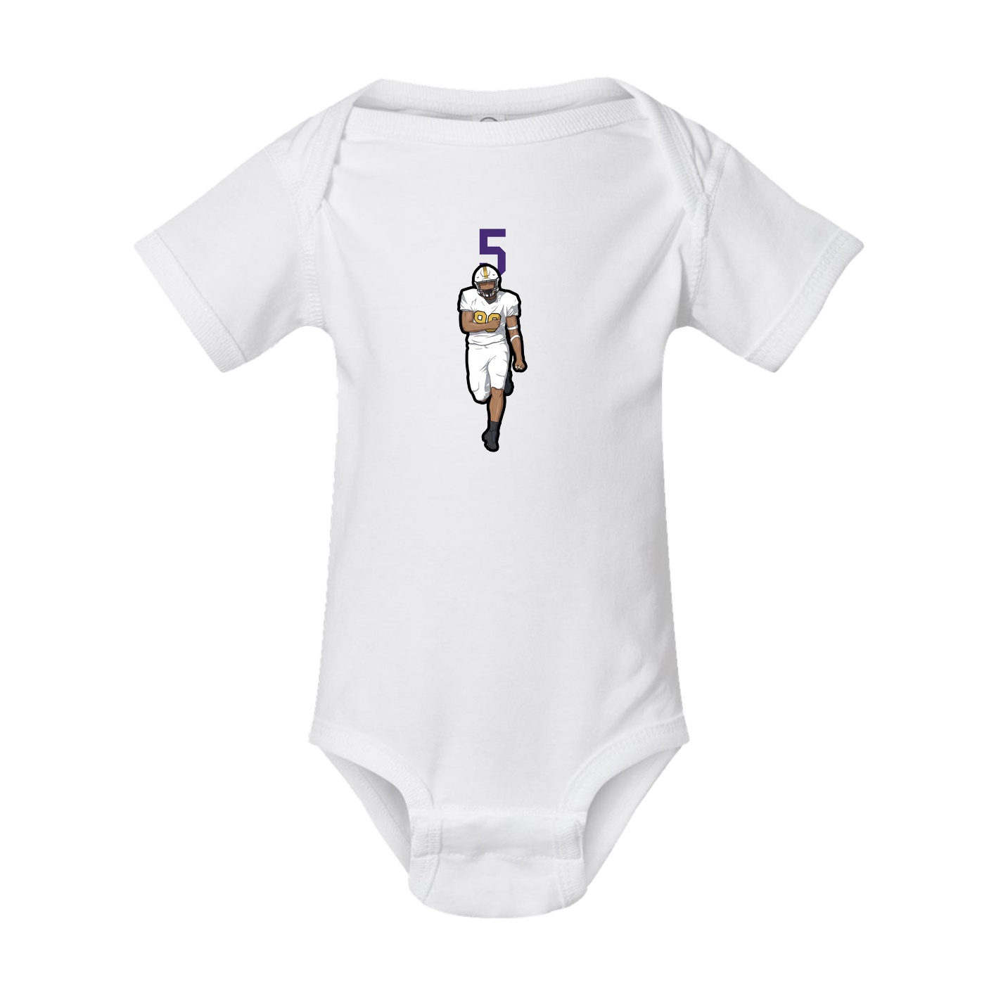 Baby Onesie — Number Top in White