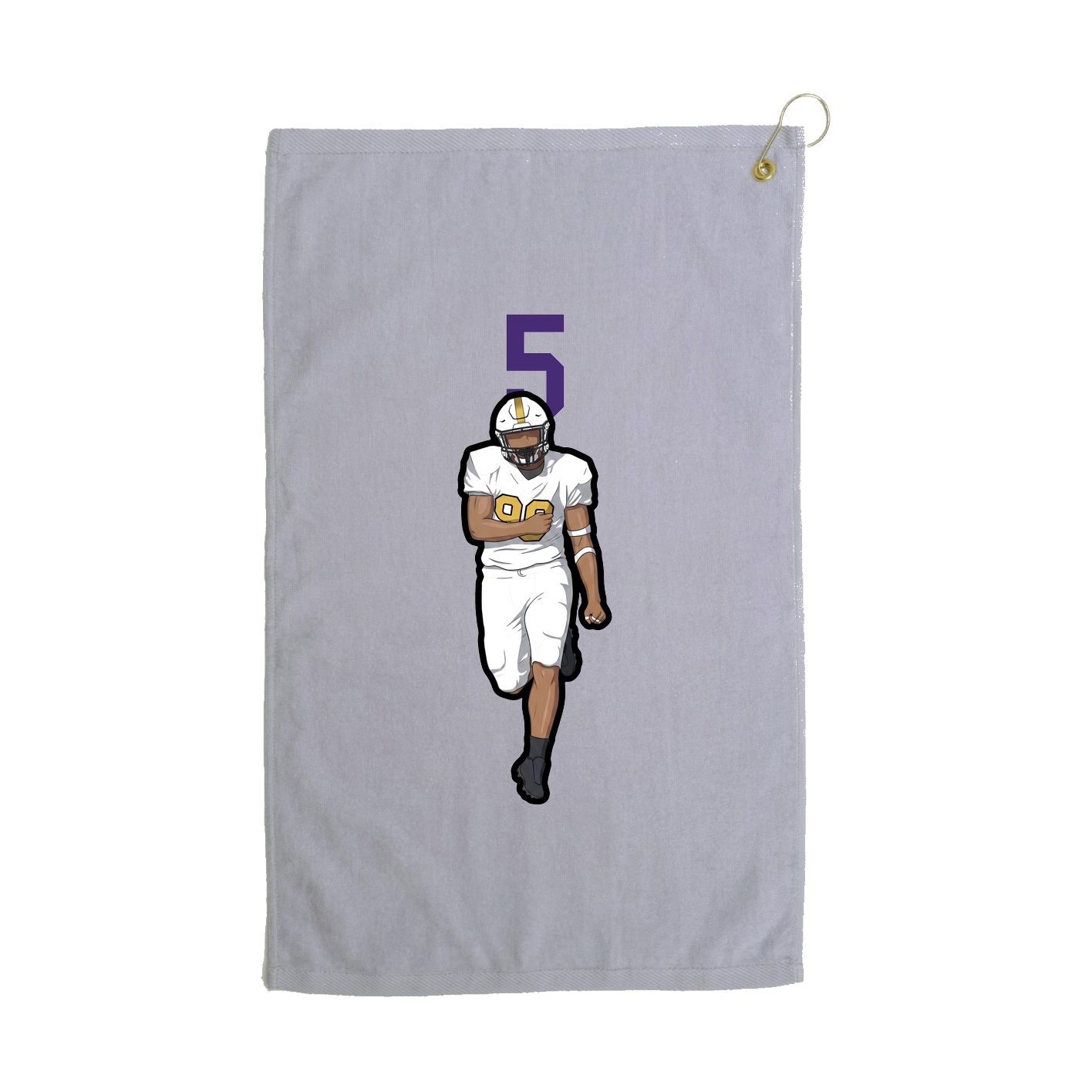 Golf Towel — Number Top in Grey