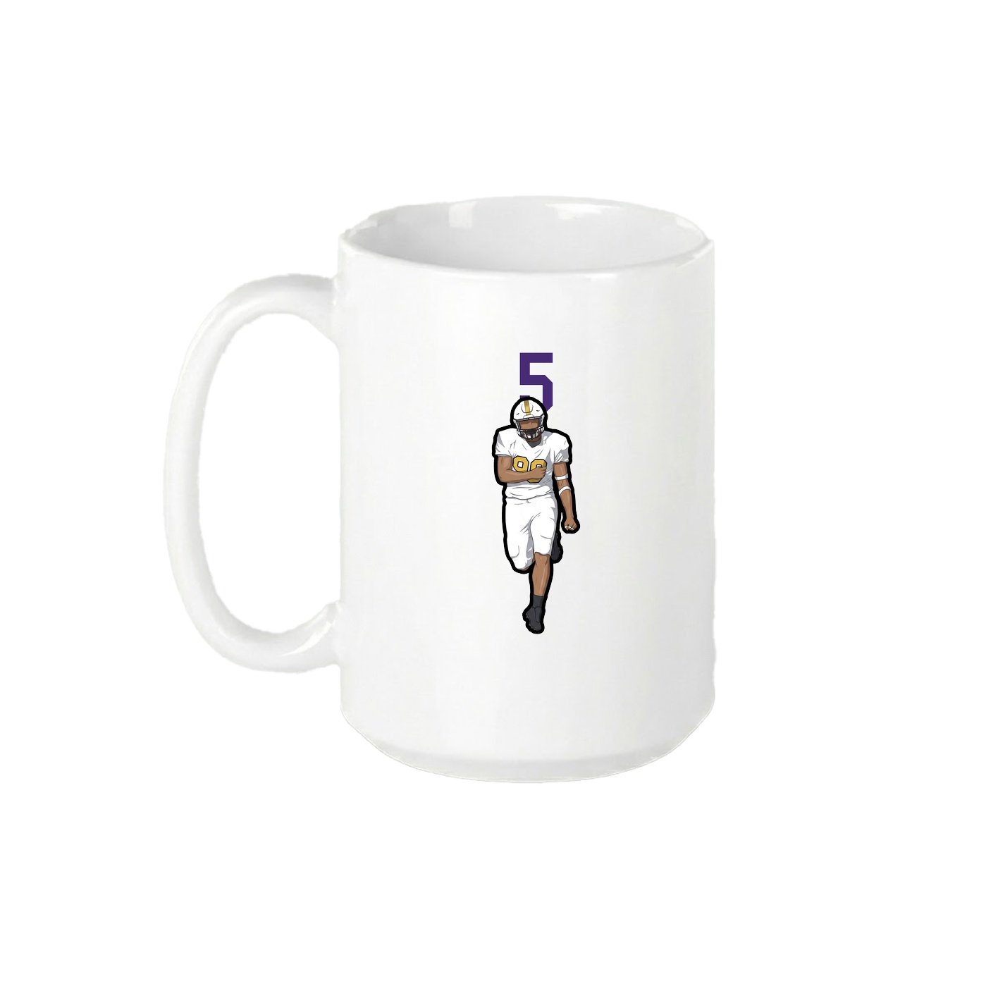 15oz Coffee Mug — Number Top in White