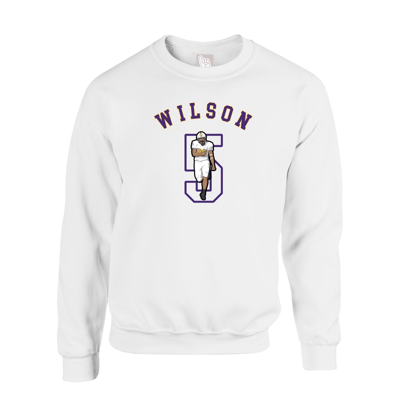 Fleece Crew — Shirsey Arch in White