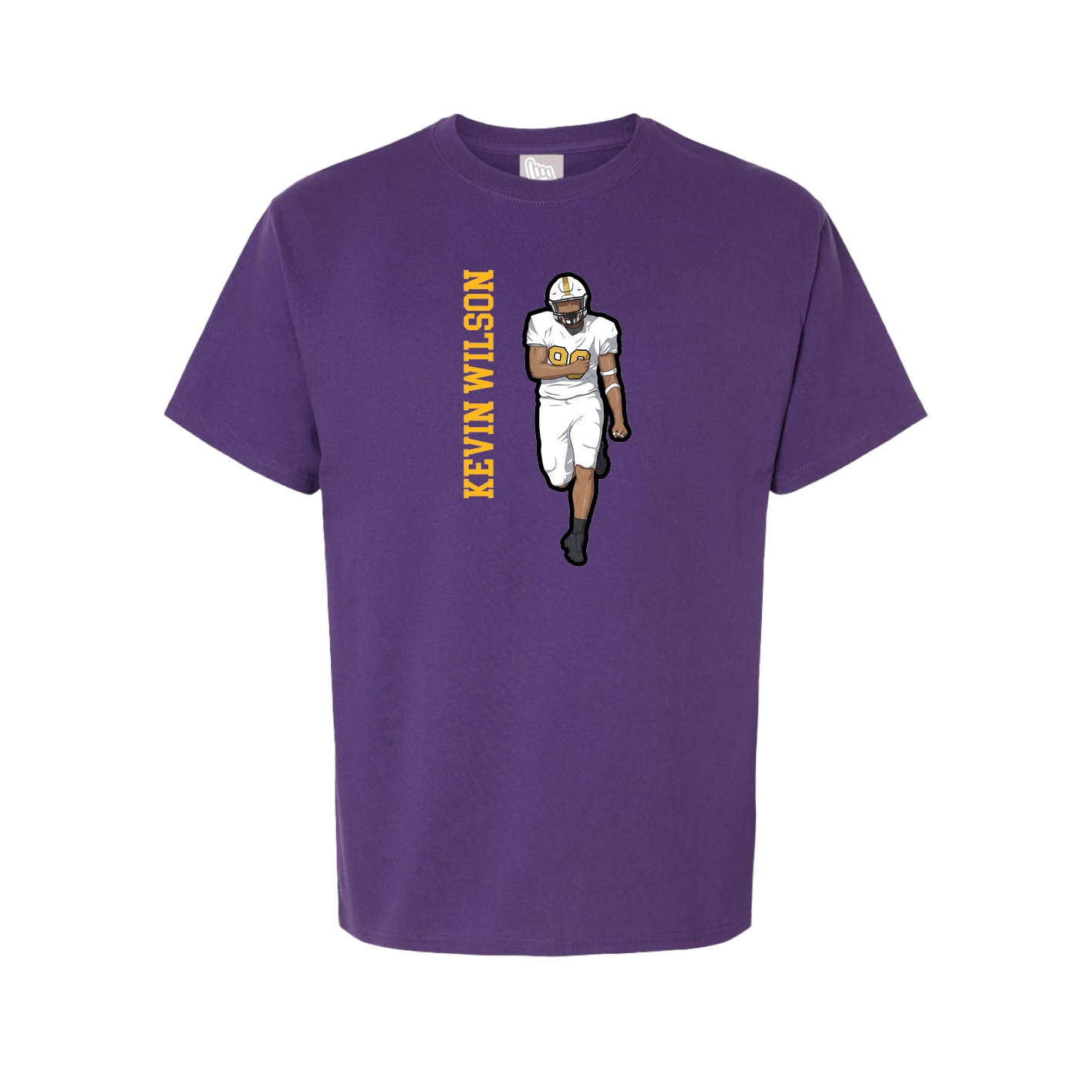 Youth Tee — Name Vertical in Purple
