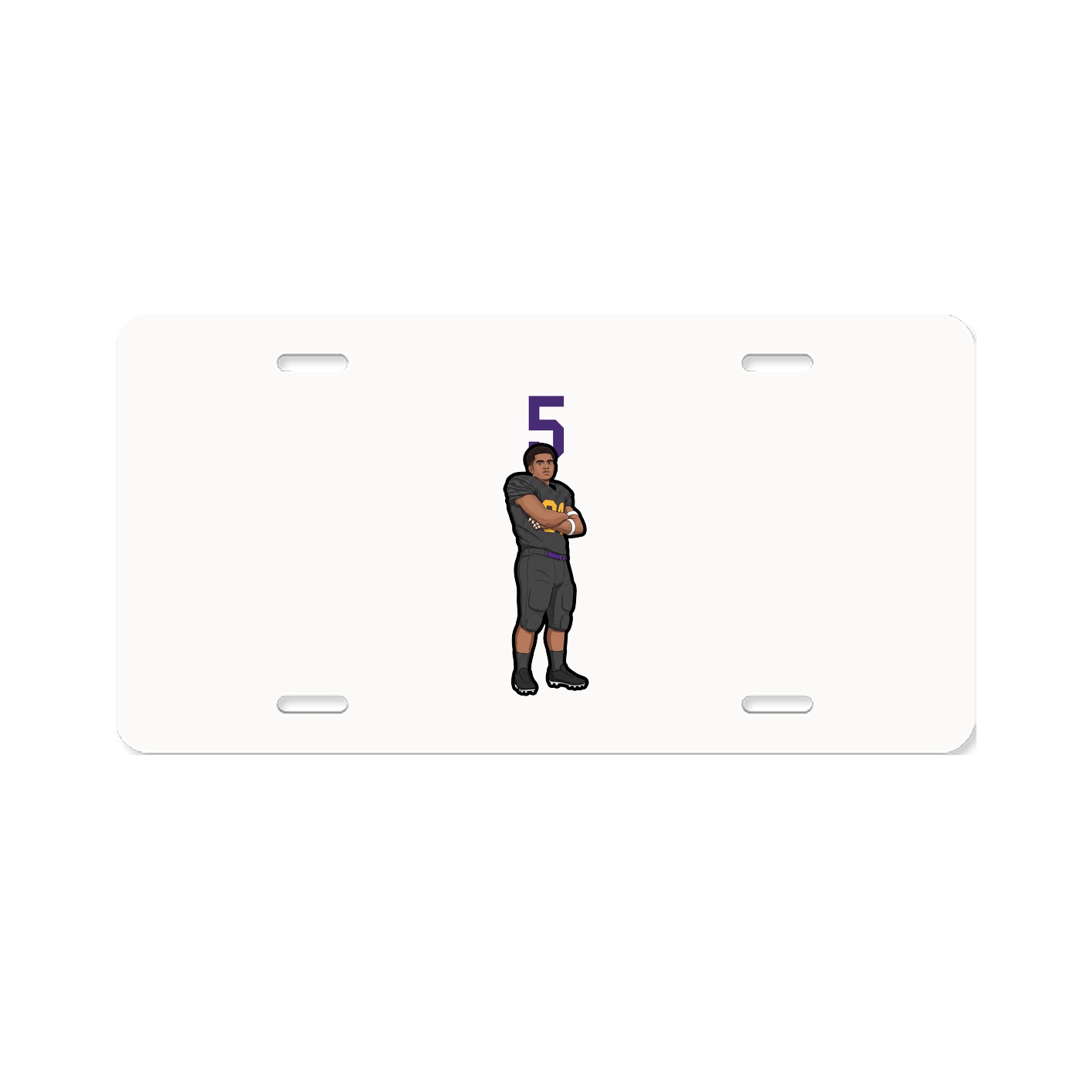 License Plate — Number Top in Classic