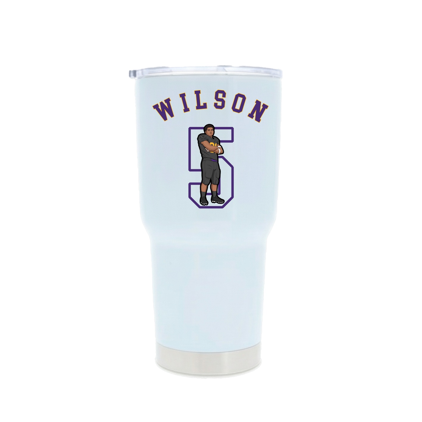 30oz Stainless Steel Tumbler — Shirsey Arch in White