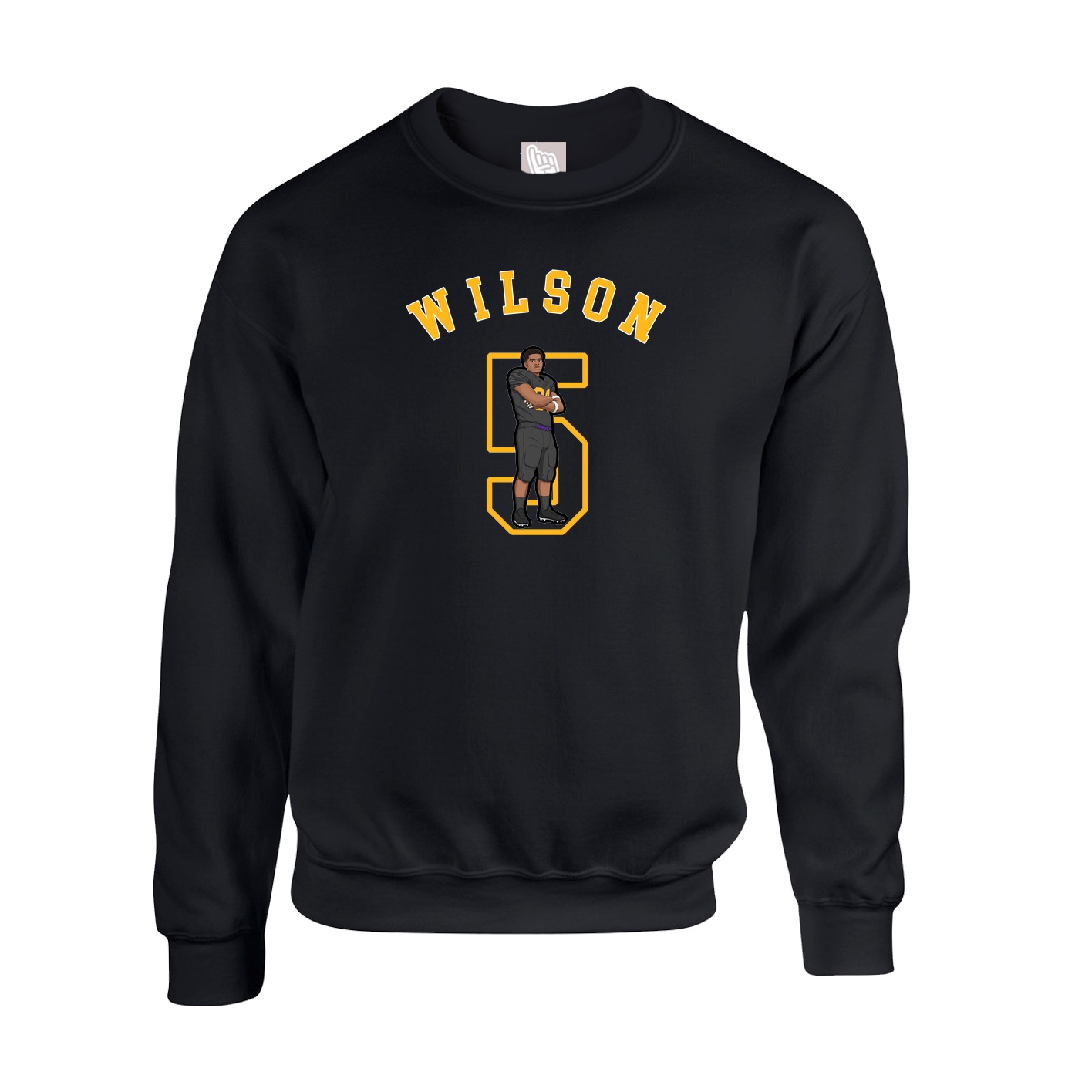 Fleece Crew — Shirsey Arch in Black
