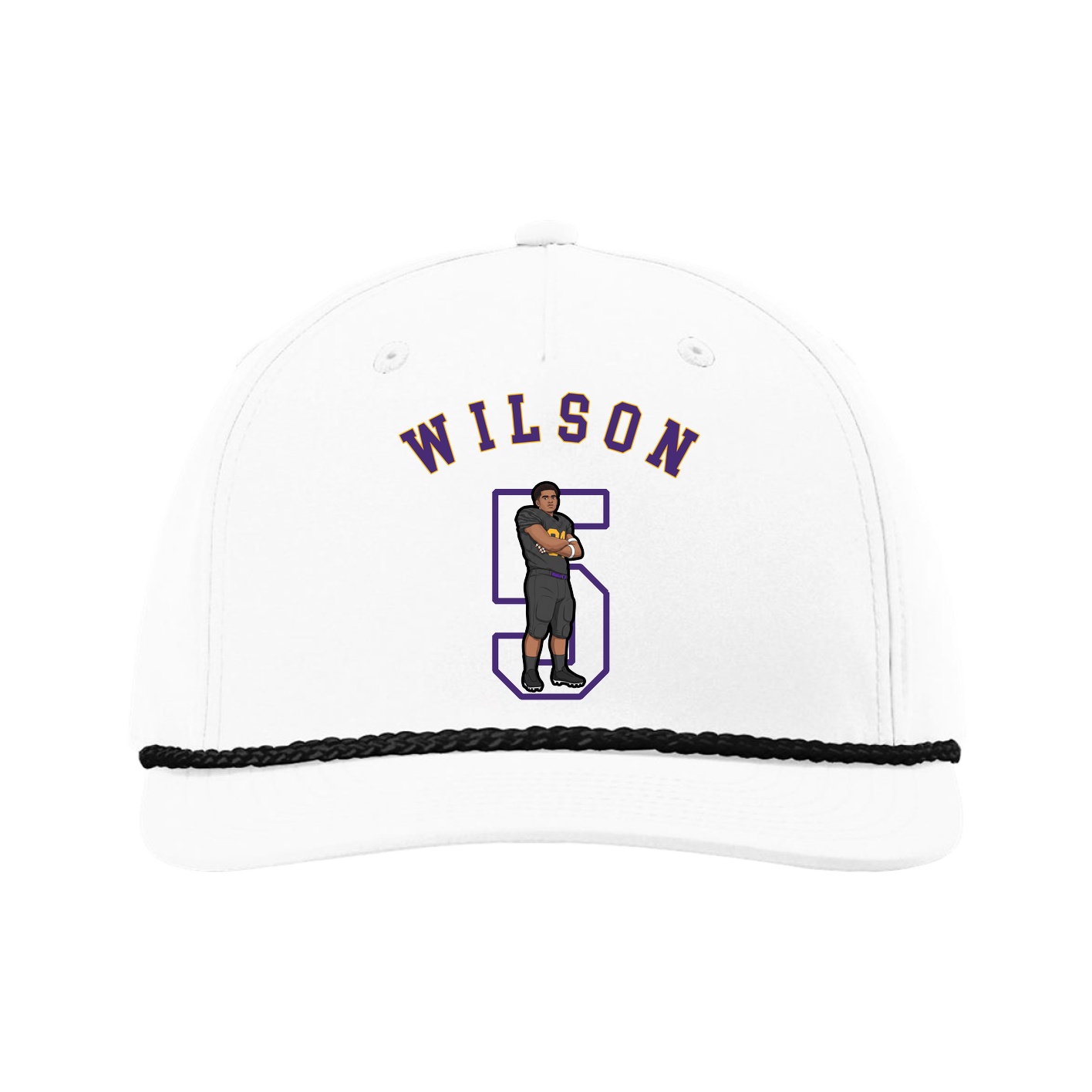 Five-Panel Classic Rope Cap — Shirsey Arch in White