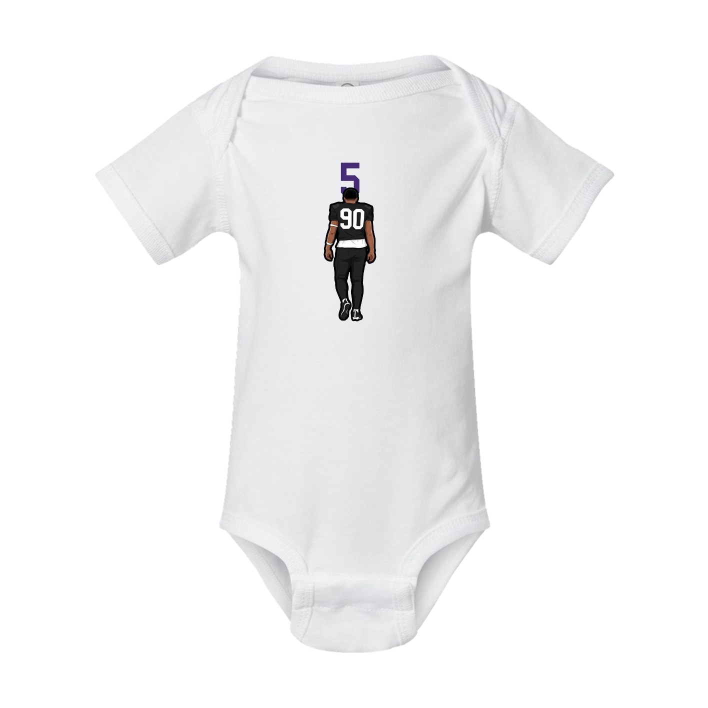 Baby Onesie — Number Top in White