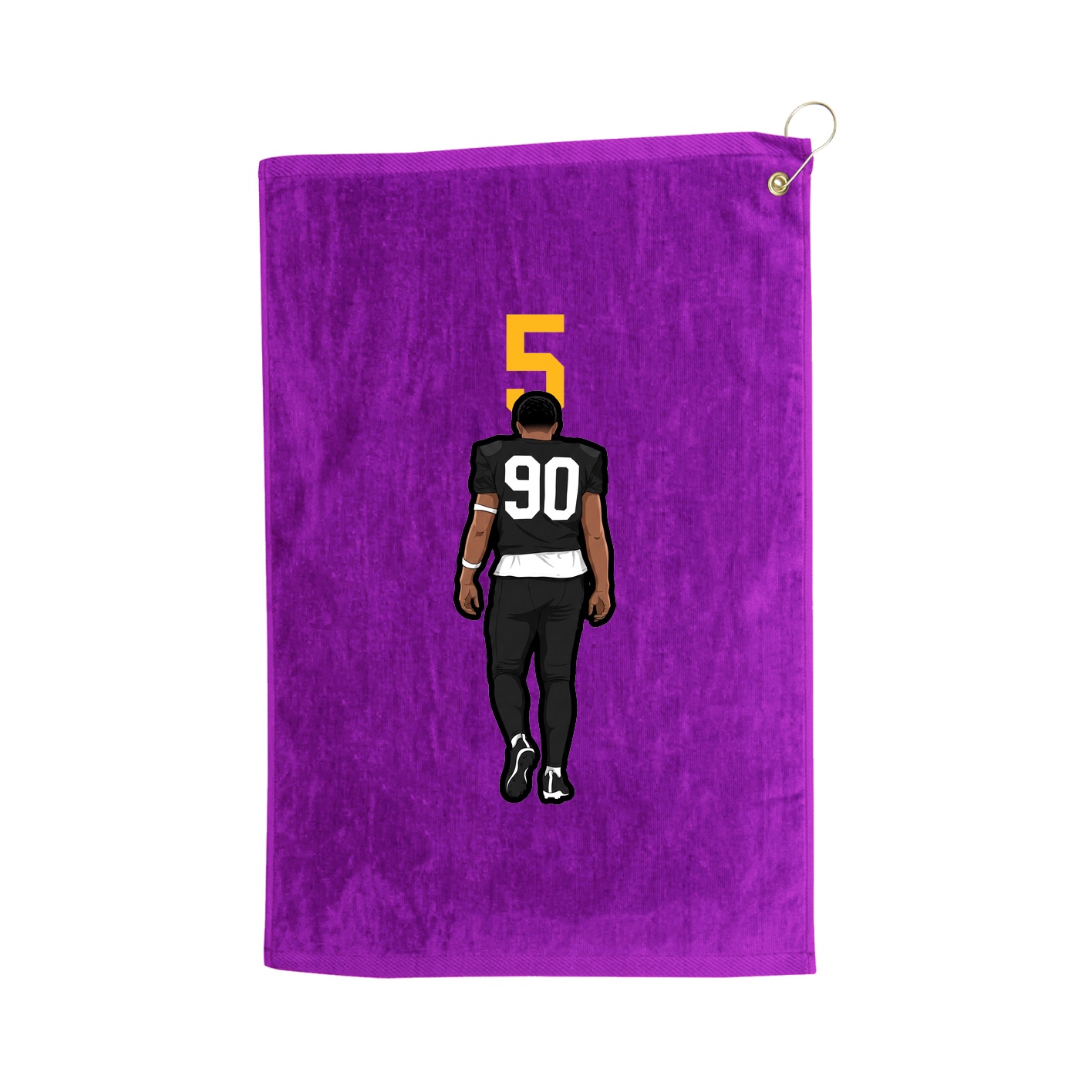 Golf Towel — Number Top in Purple