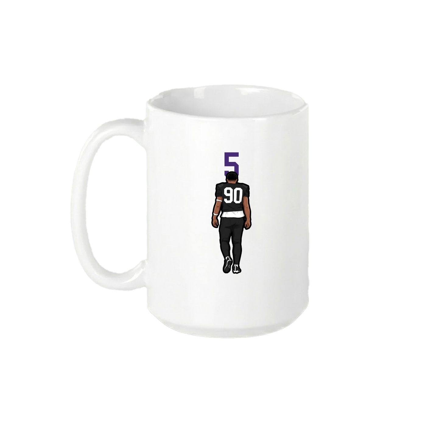 15oz Coffee Mug — Number Top in White