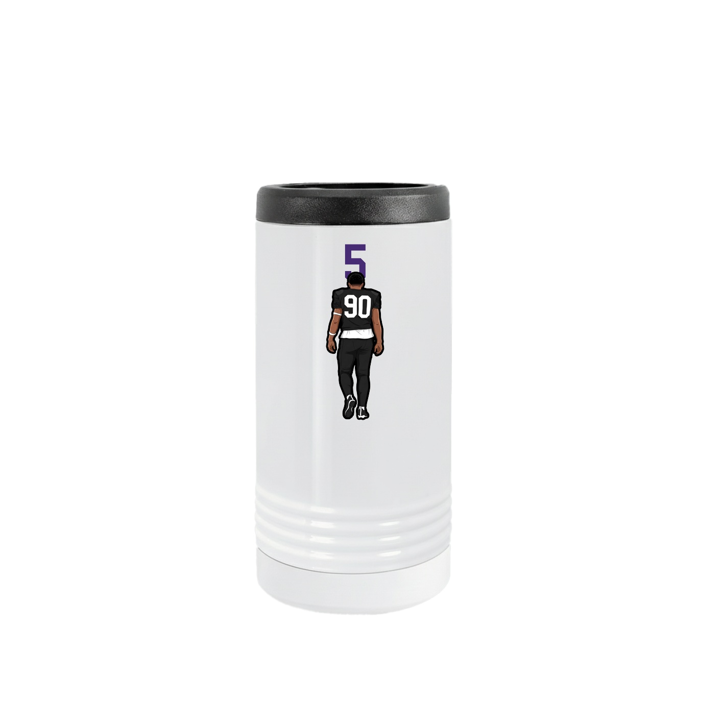 Slim Beverage Holder — Number Top in White