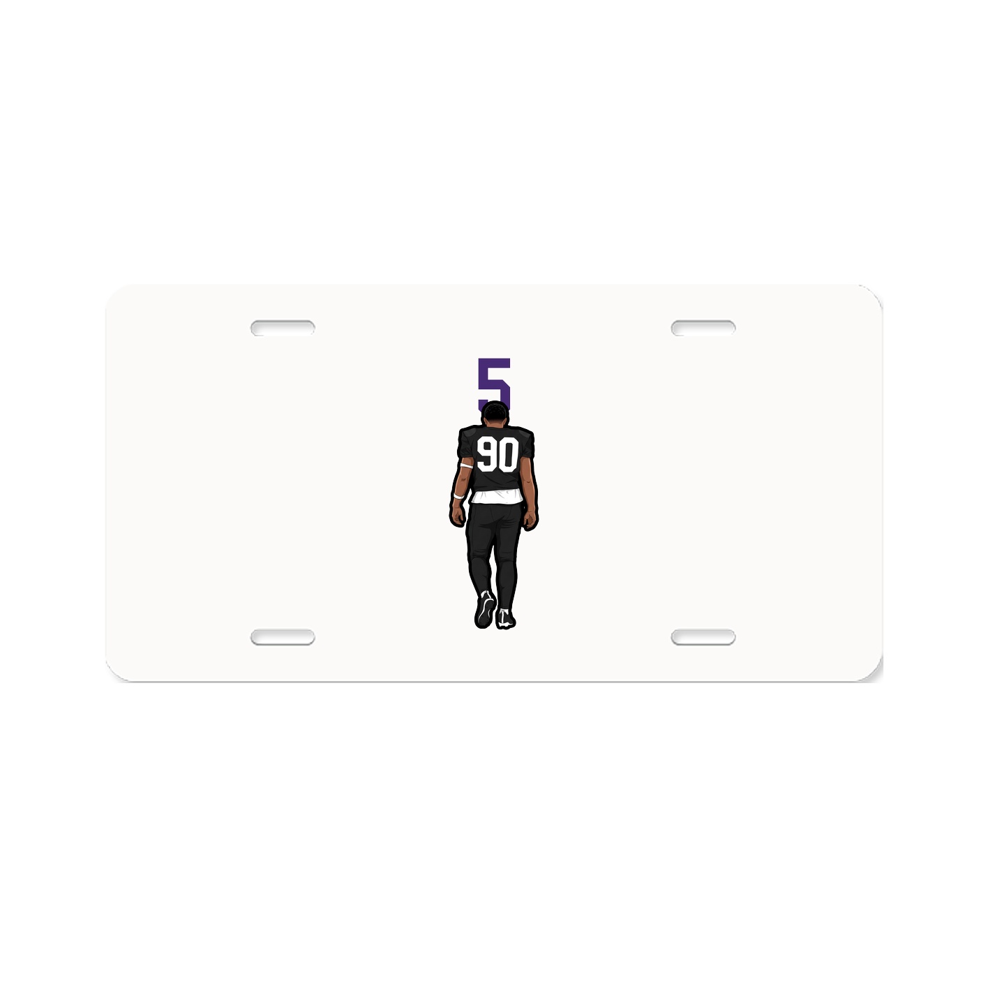 License Plate — Number Top in Classic