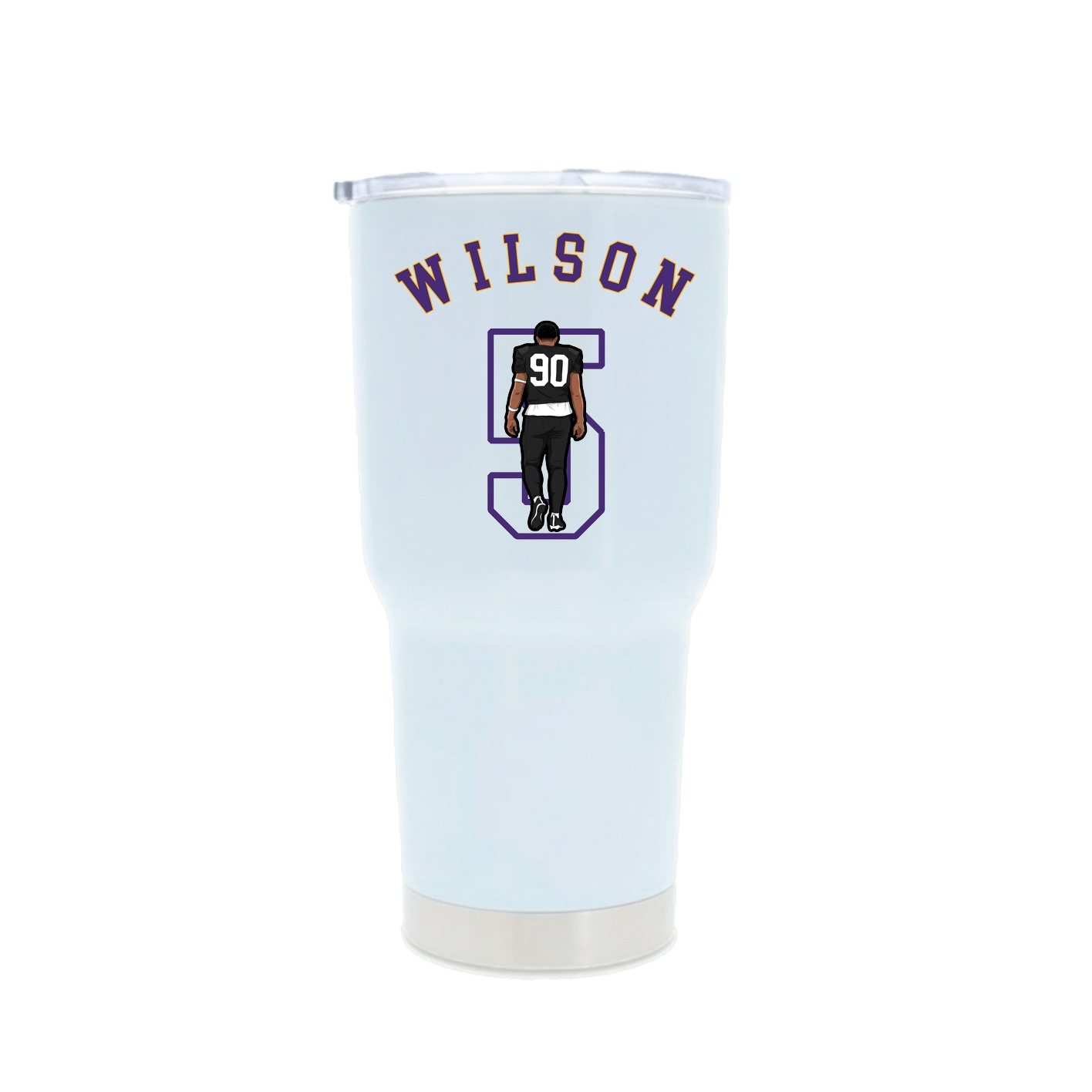 30oz Stainless Steel Tumbler — Shirsey Arch in White