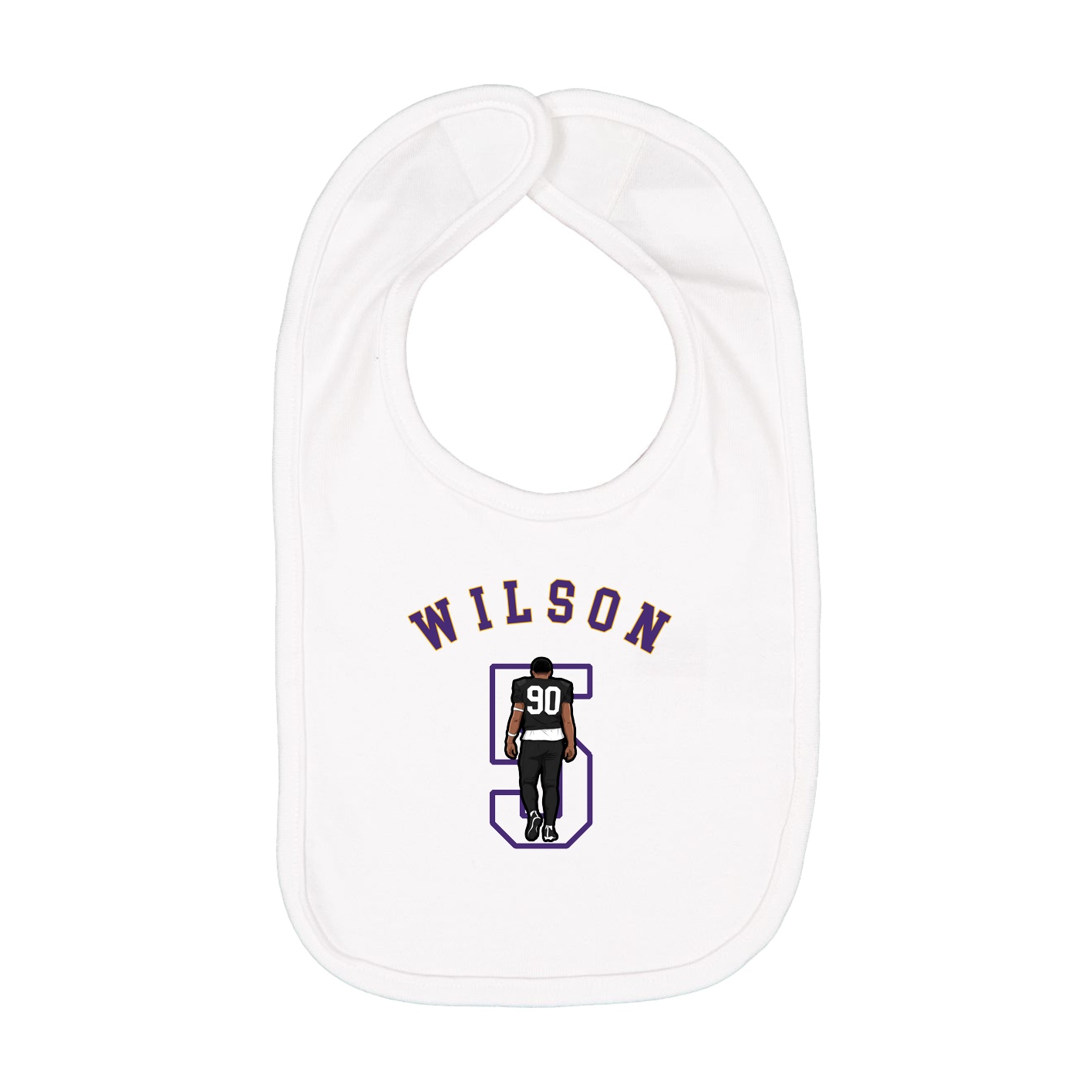 Infant Bib — Shirsey Arch in White