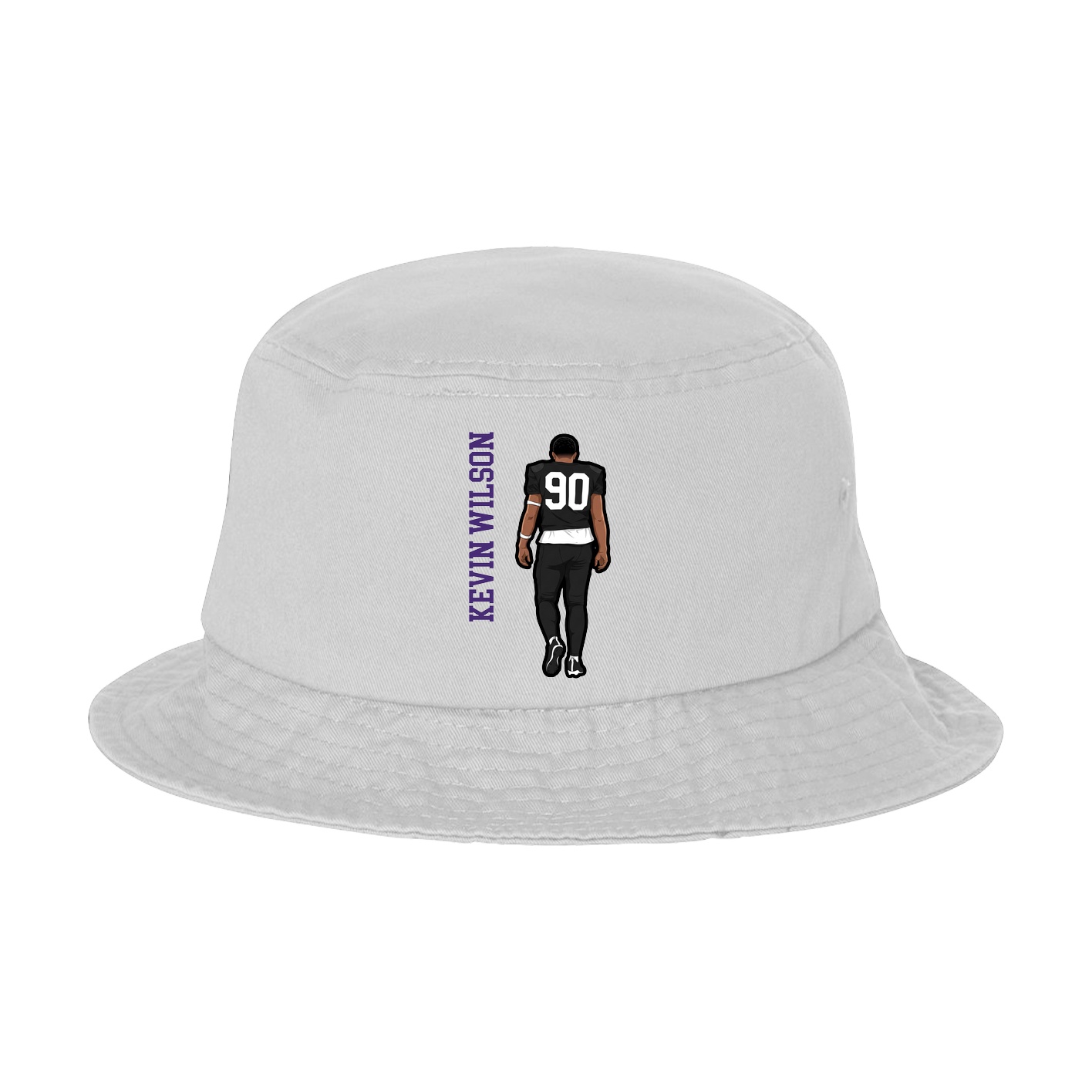 Bucket Cap — Name Vertical in White