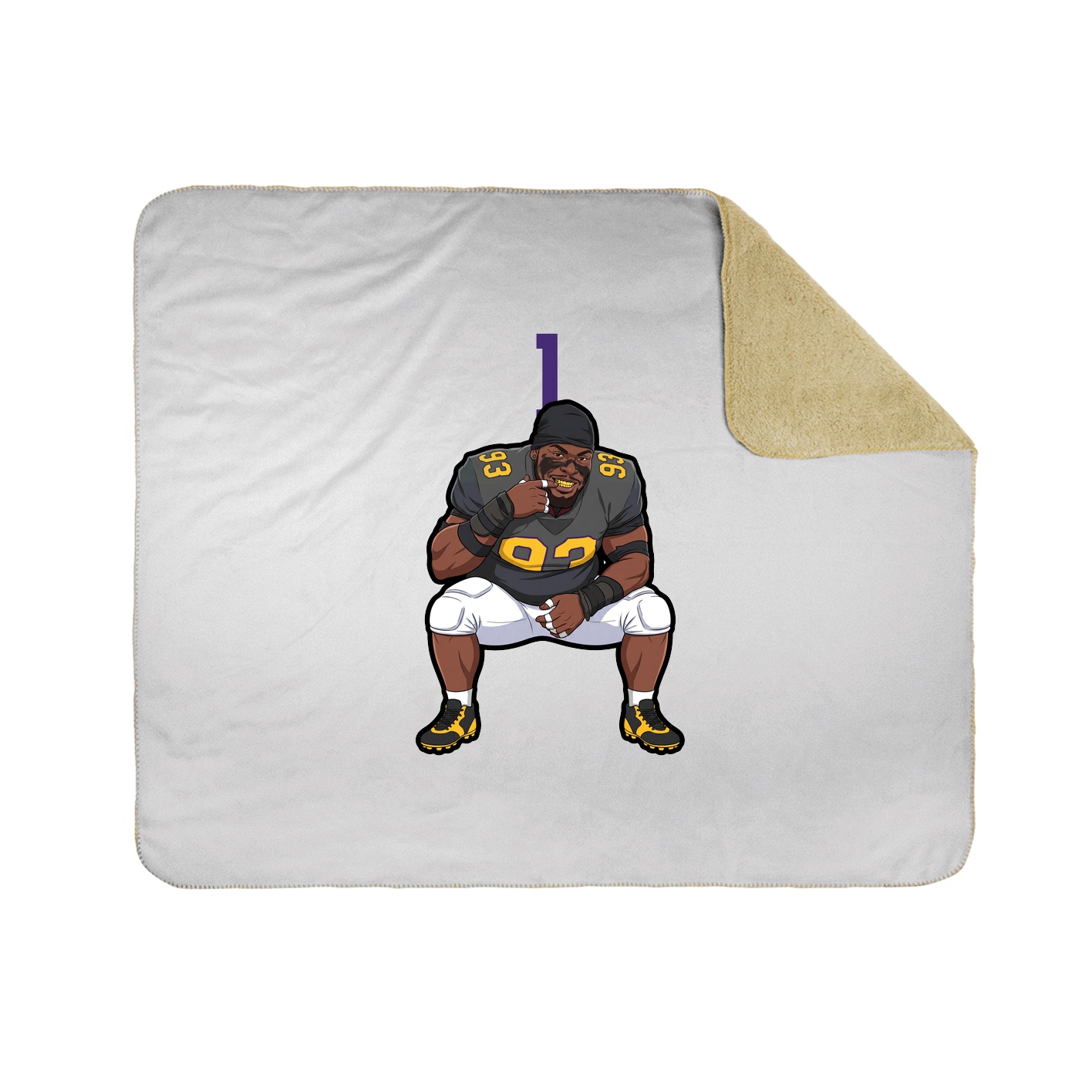 Throw Blanket — Number Top in White