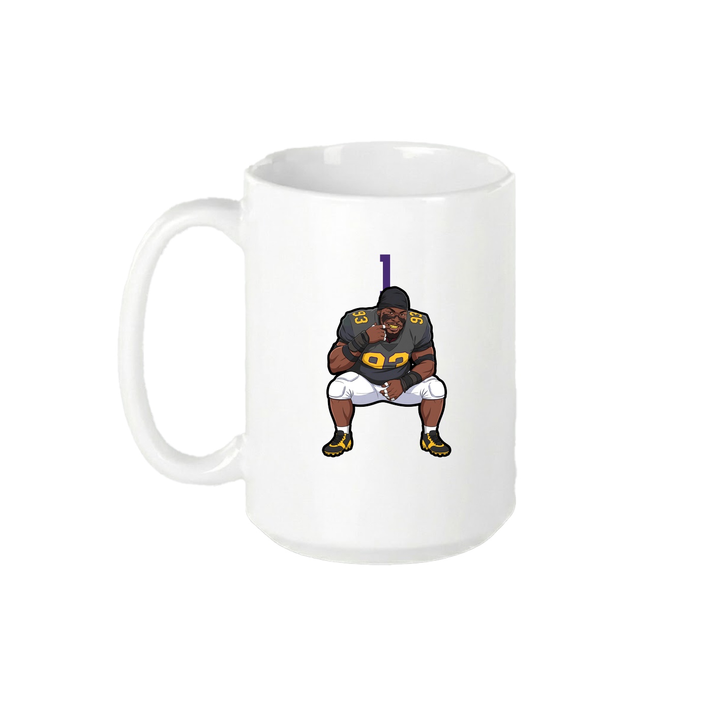 15oz Coffee Mug — Number Top in White