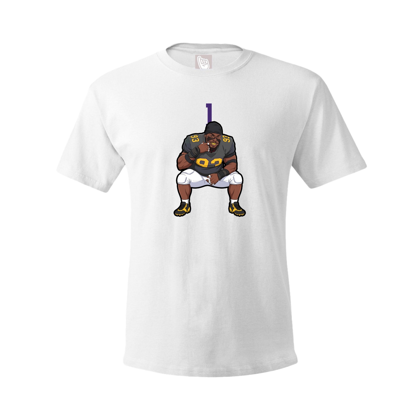 Youth Tee — Number Top in White