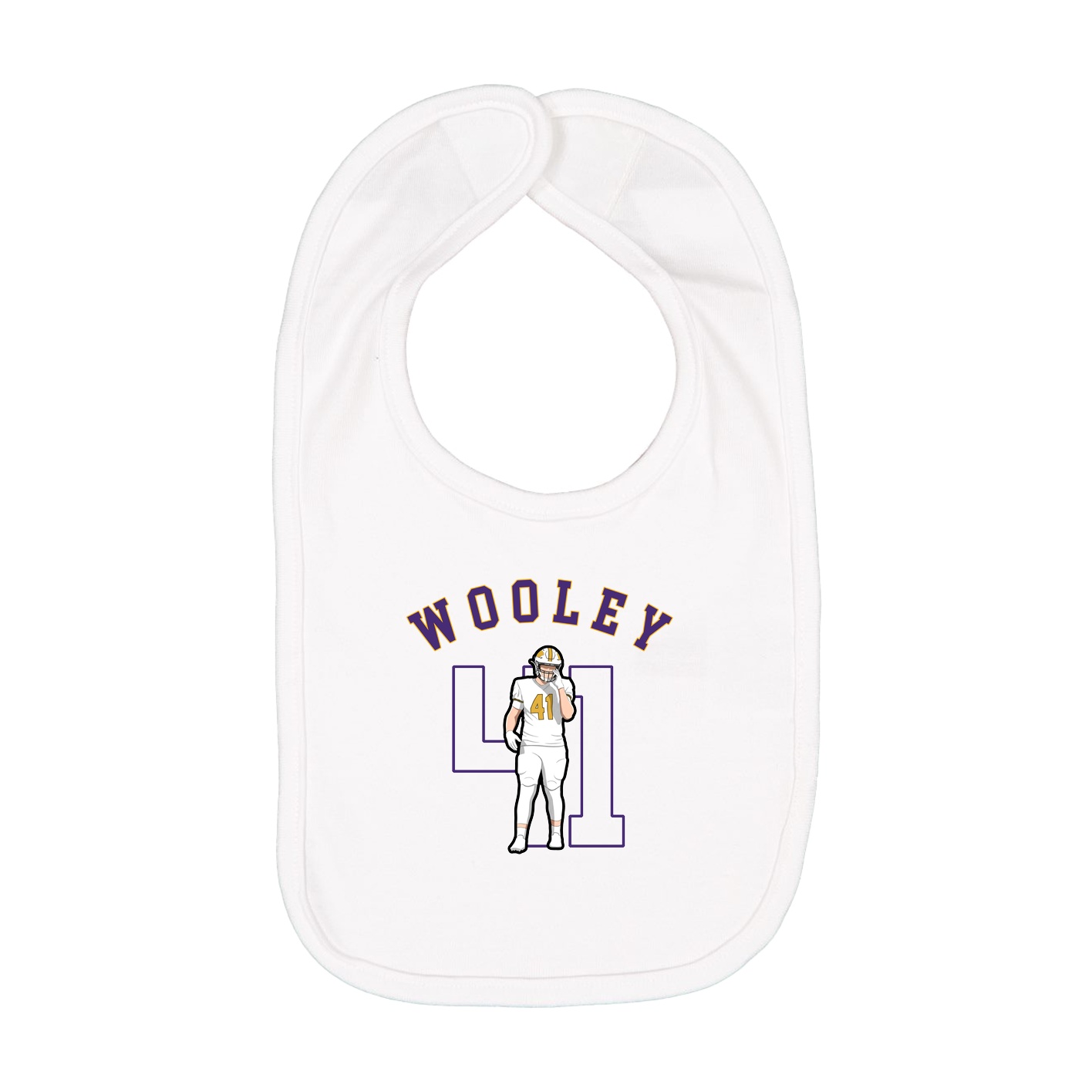 Infant Bib — Shirsey Arch in White
