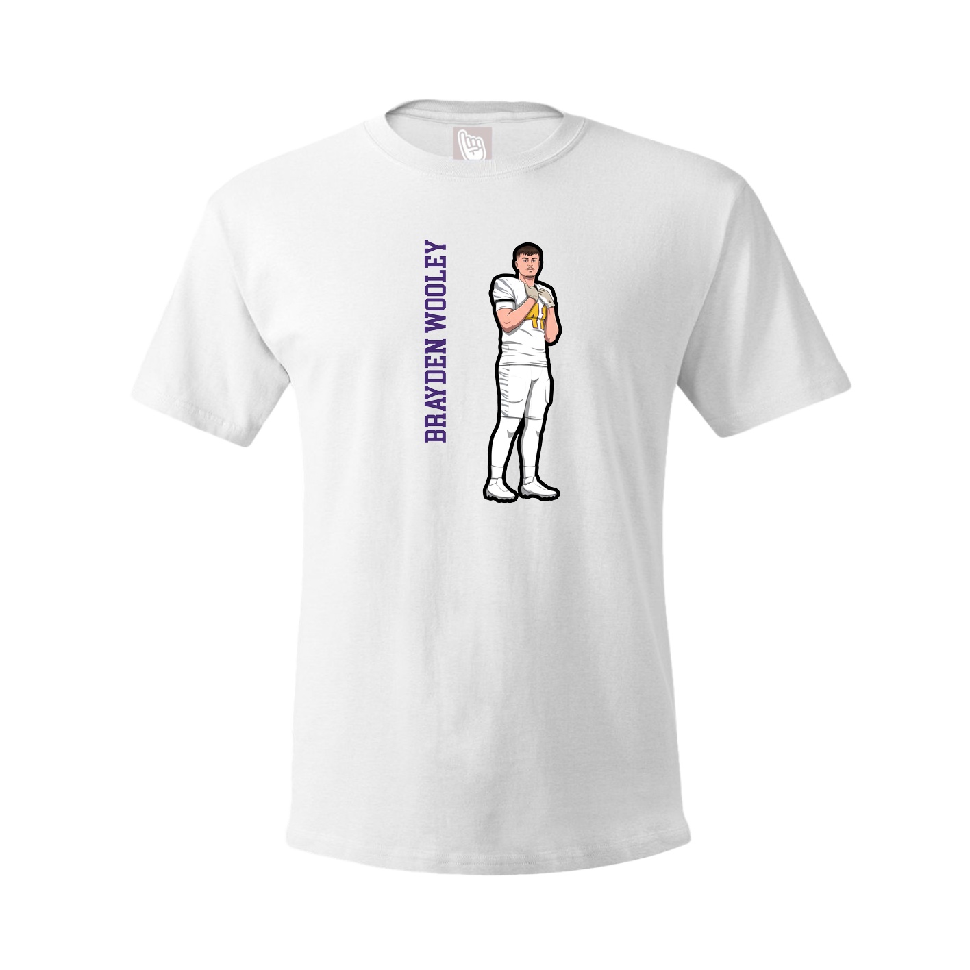 Tee — Name Vertical in White