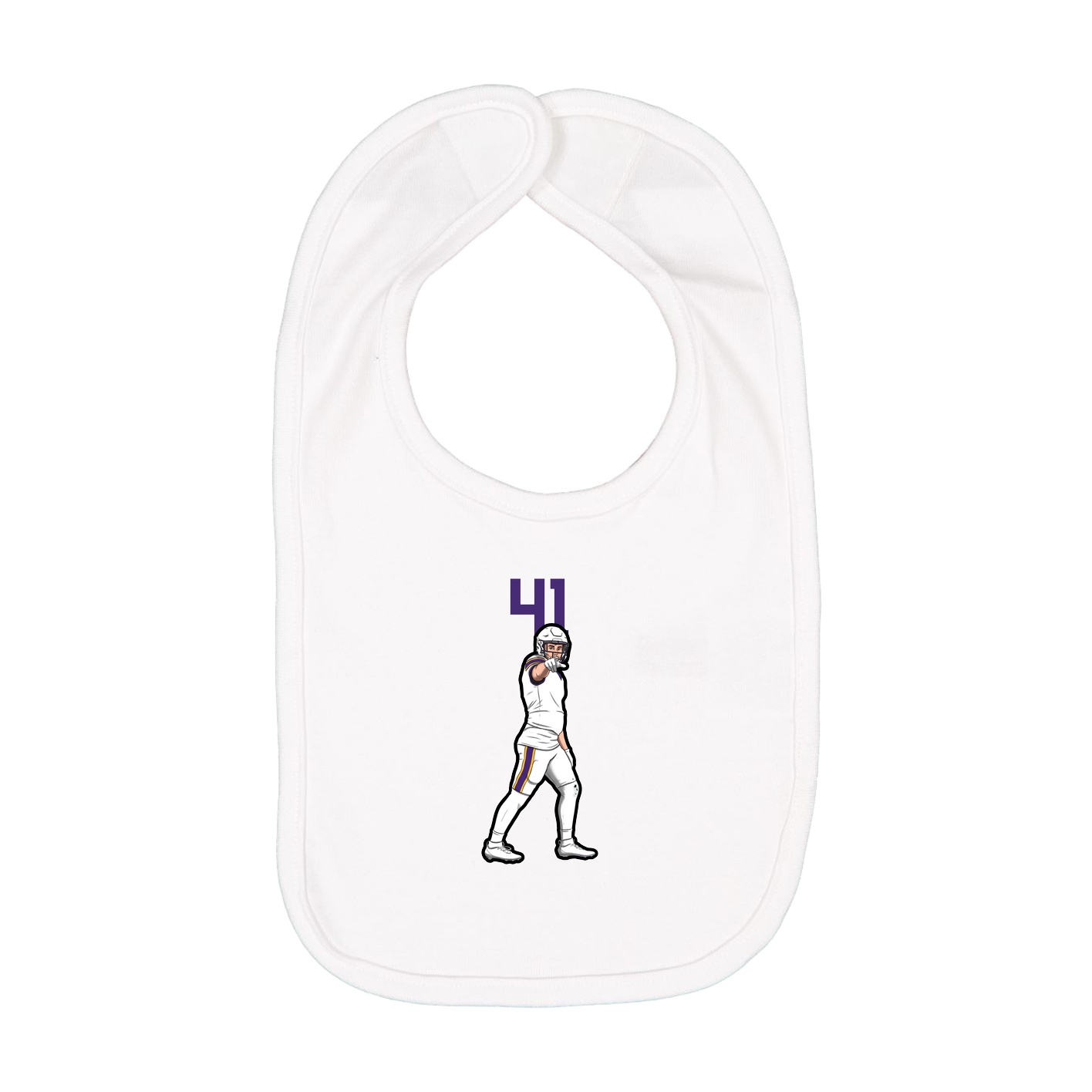 Infant Bib — Number Top in White