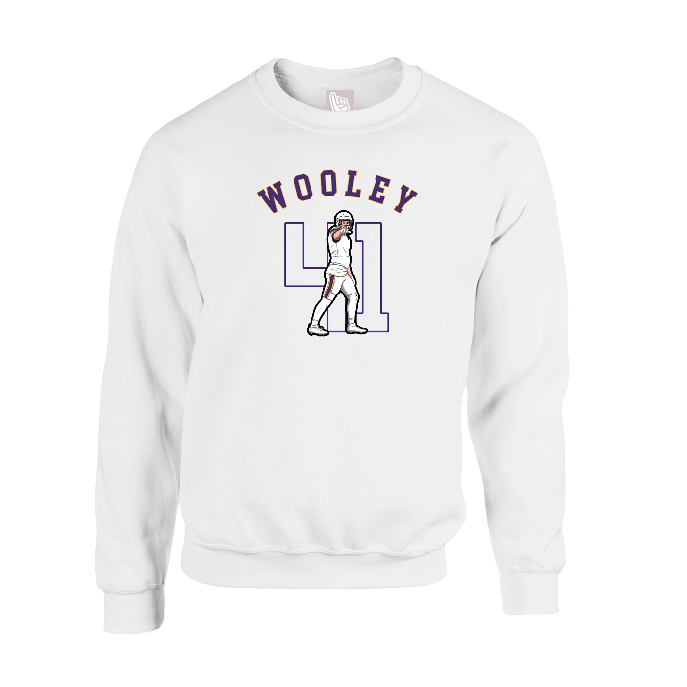 Fleece Crew — Shirsey Arch in White