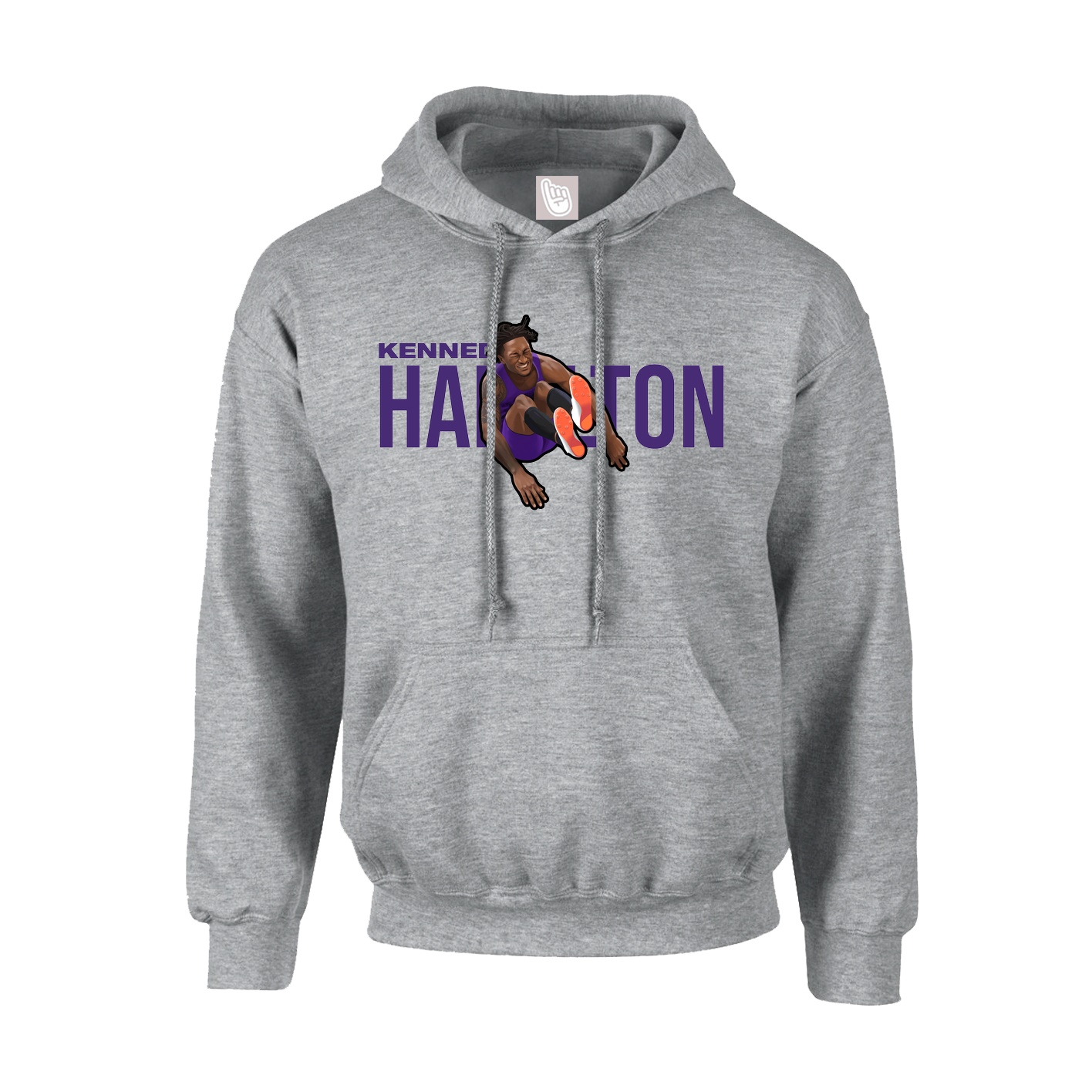 Hoodie — Player Name in Grey
