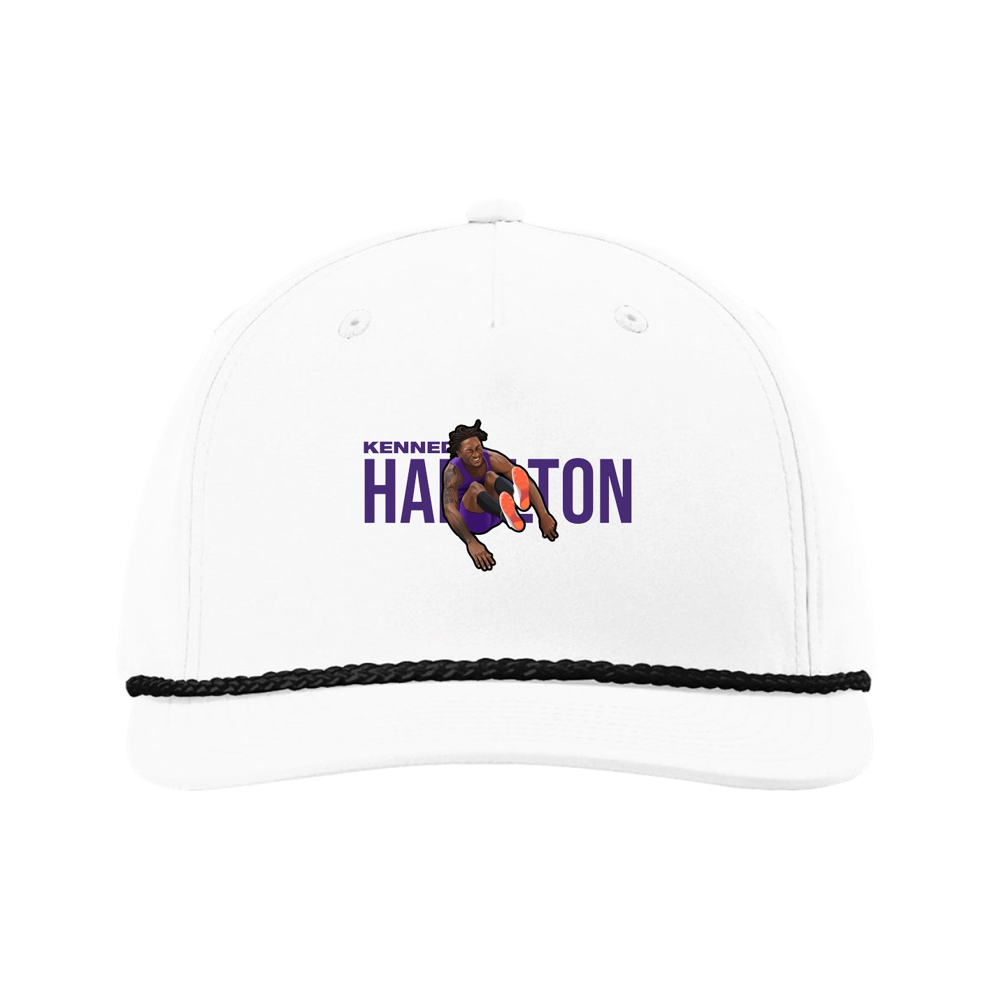 Five-Panel Classic Rope Cap — Player Name in White